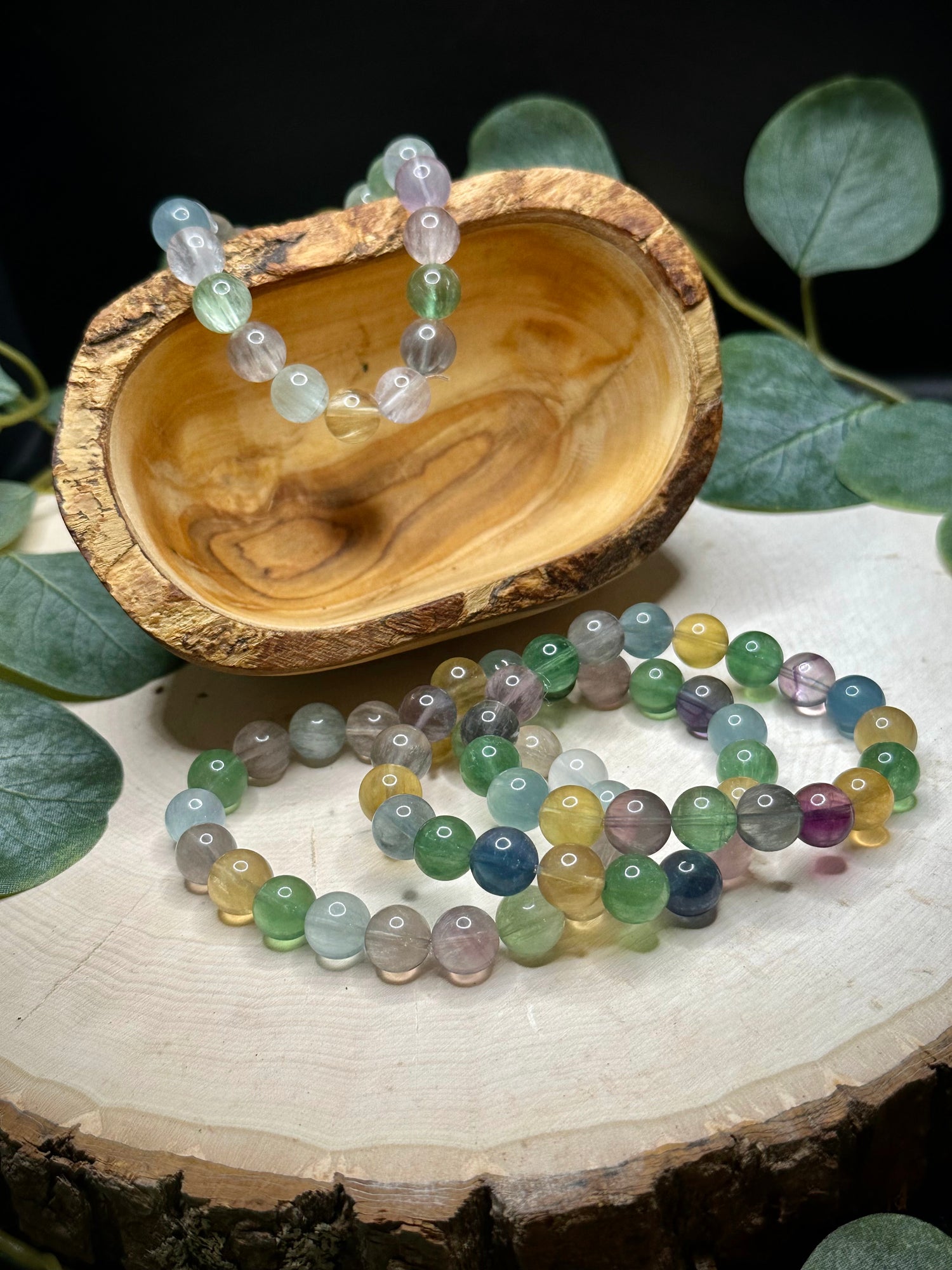 Mixed Fluorite 10mm Bracelet