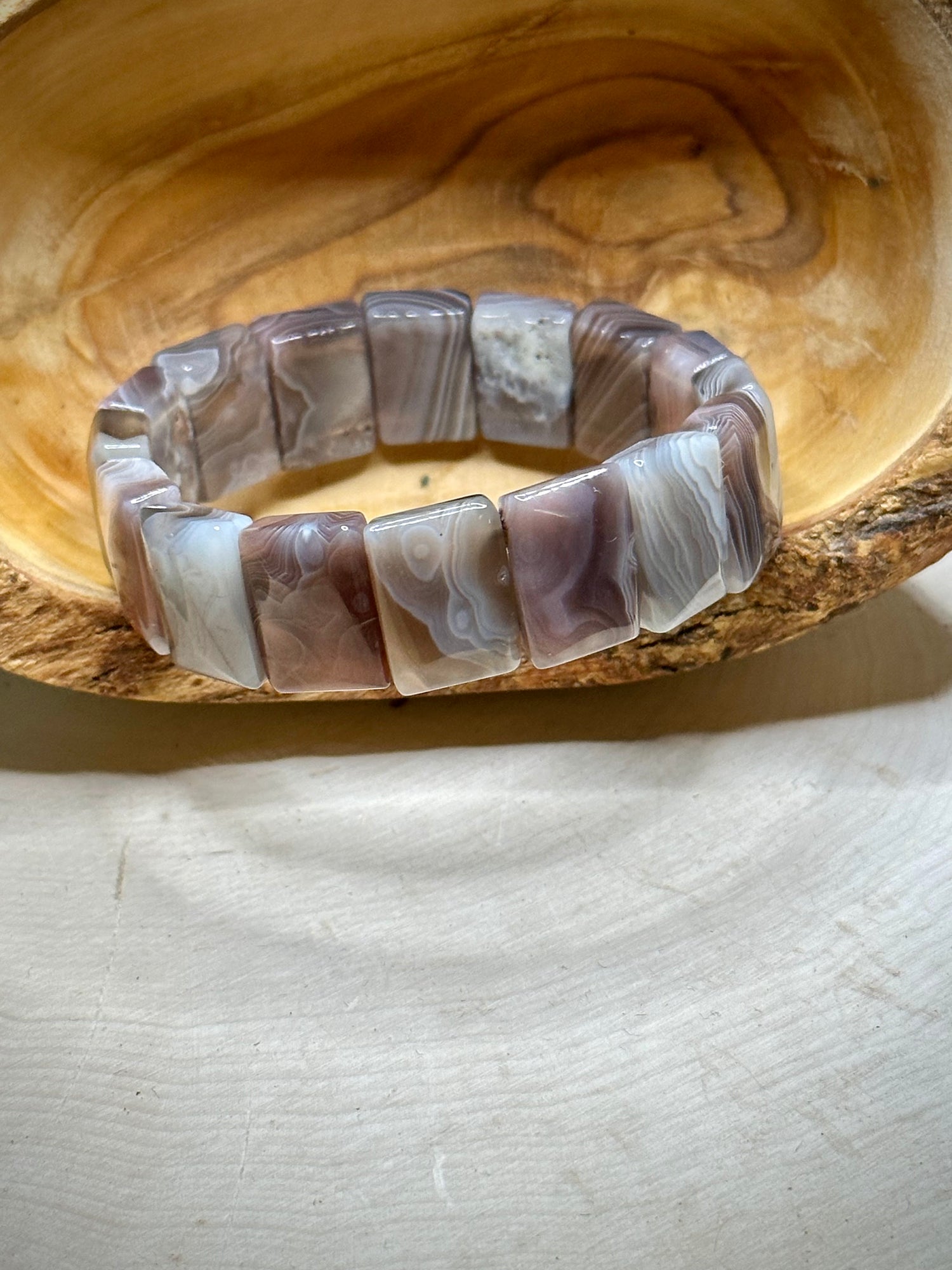 Botswana Agate Rectangular Bracelet