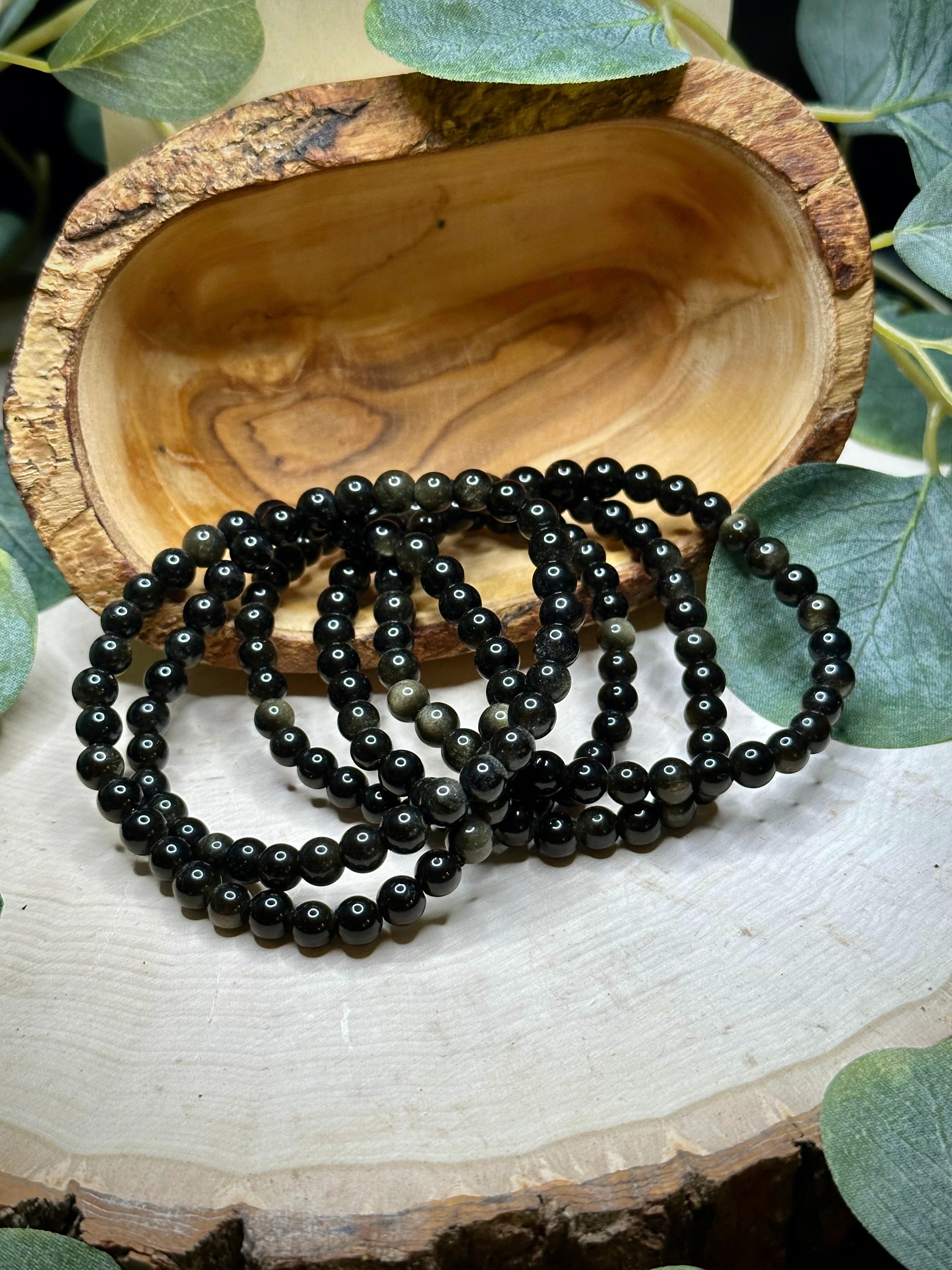 Gold Sheen Obsidian Bracelet