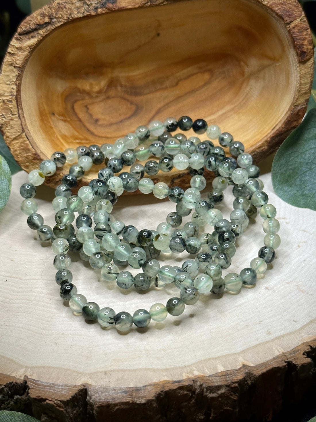 Rutilated Prehnite Bracelet