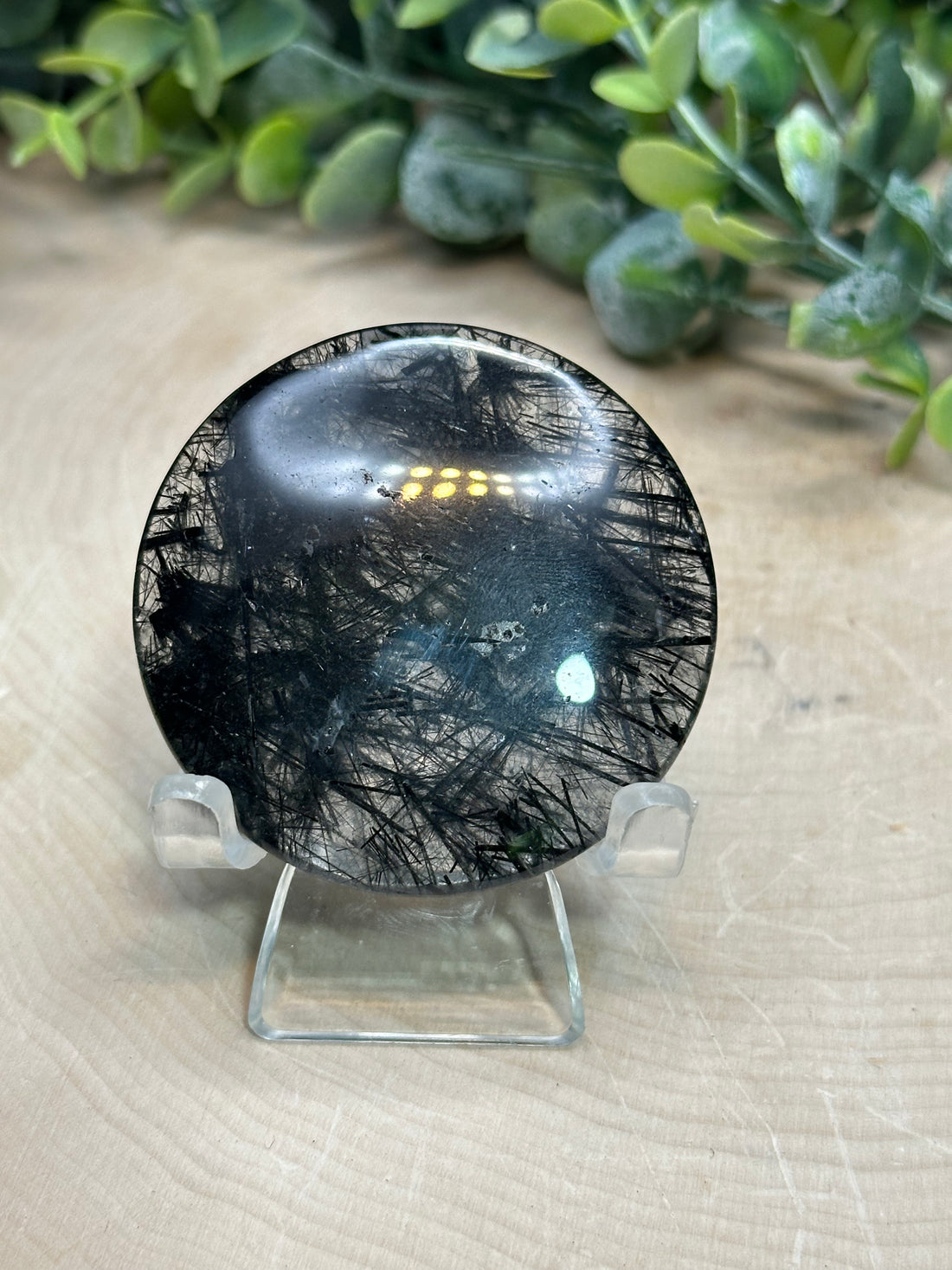 Black Tourmaline Quartz Round Cabochons