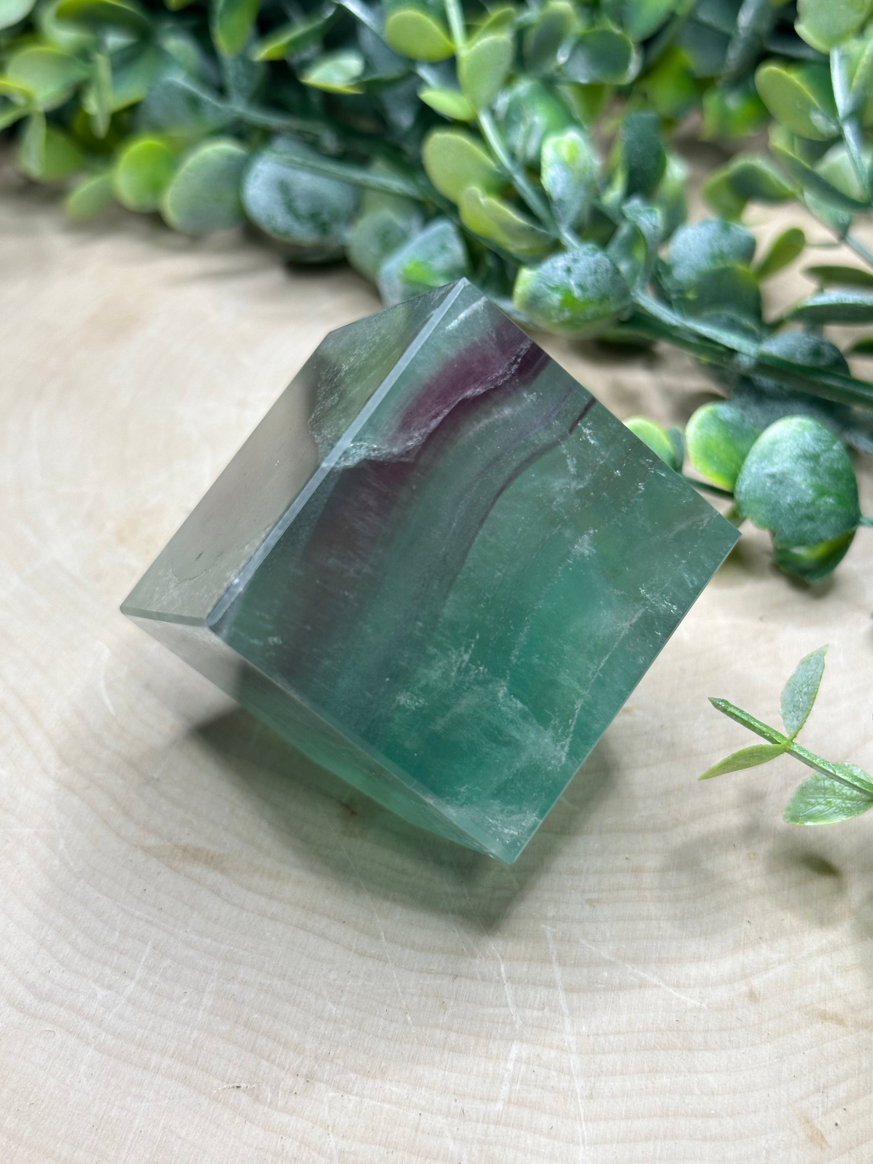 Rainbow Fluorite Floating Cubes | Large Fluorite Cube Carvings | Statemen
