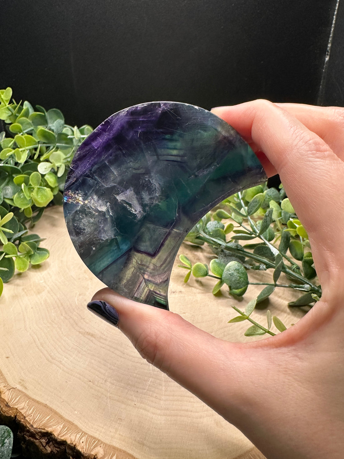 Fluorite Moon Carvings