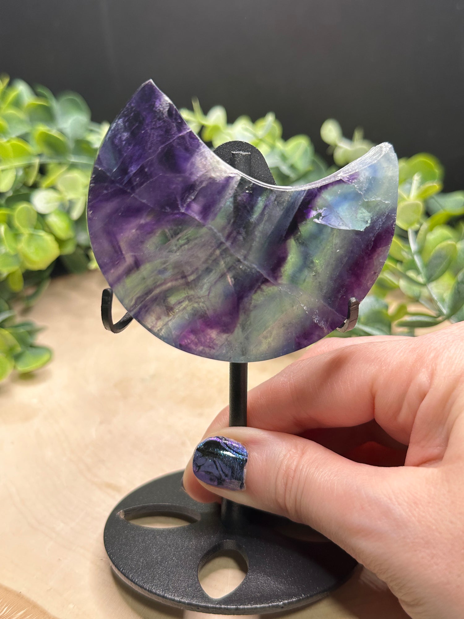 Fluorite Moon Carvings