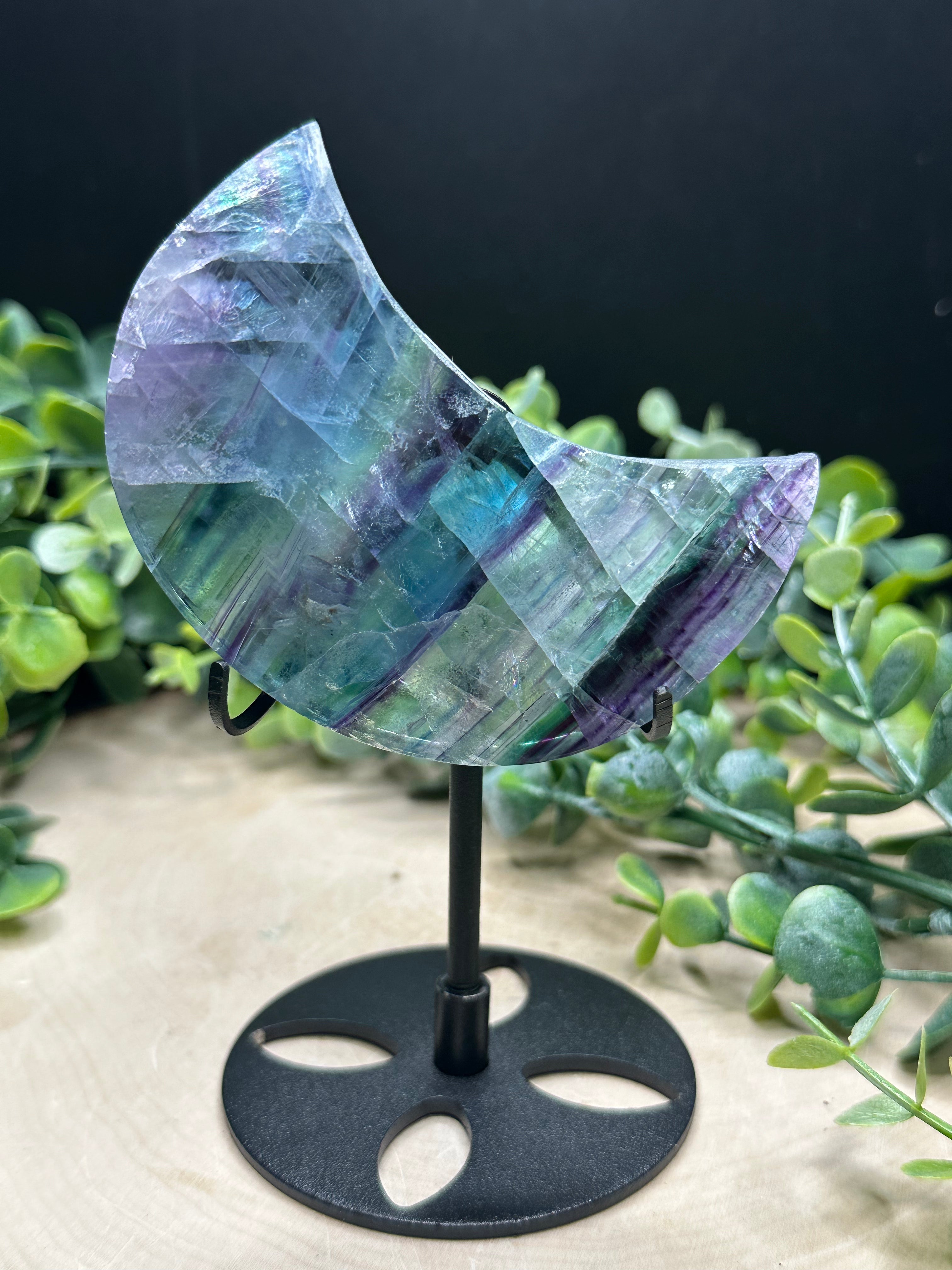 Fluorite Moon Carvings