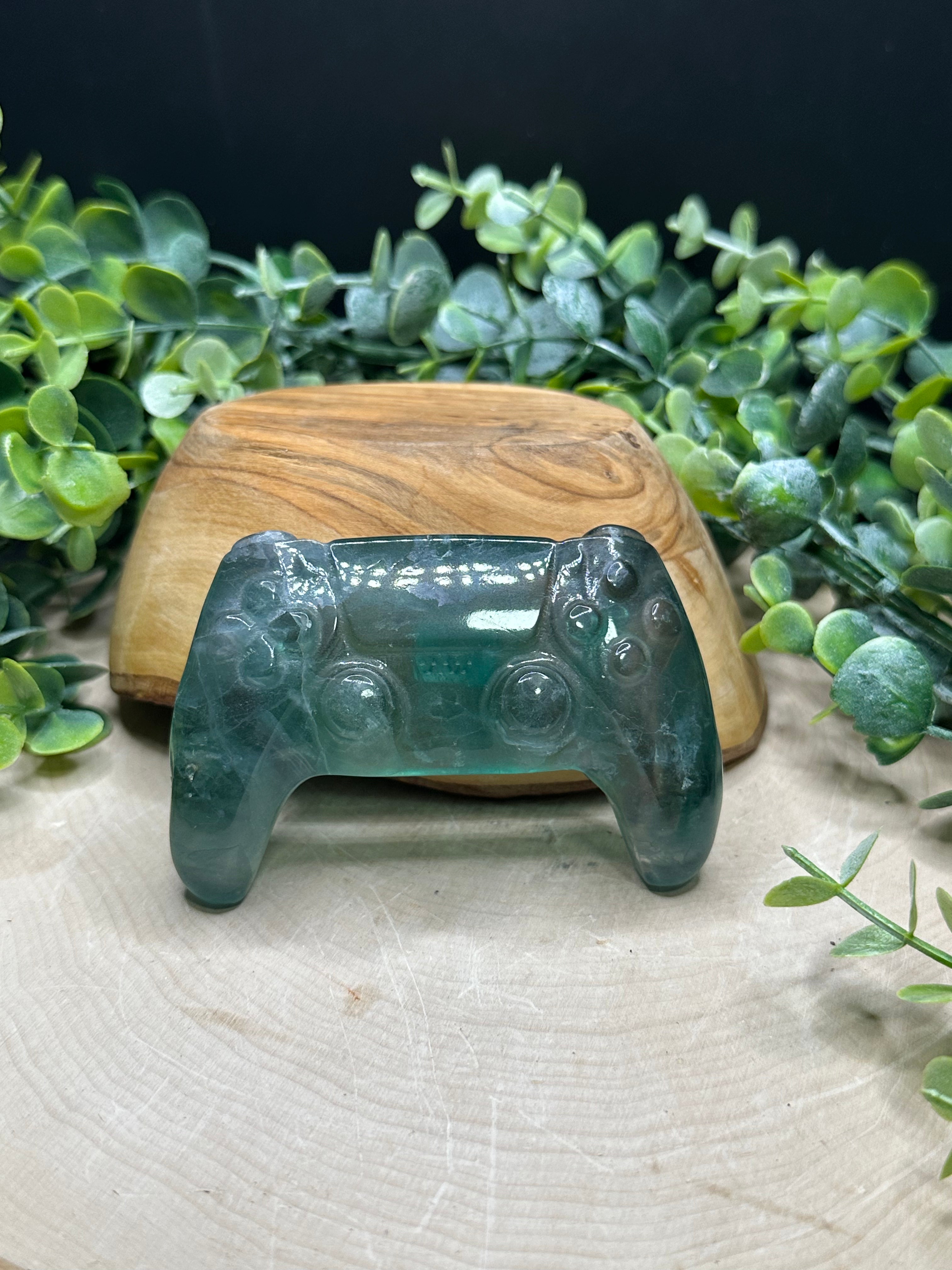 Fluorite Video Game Controller Carvings