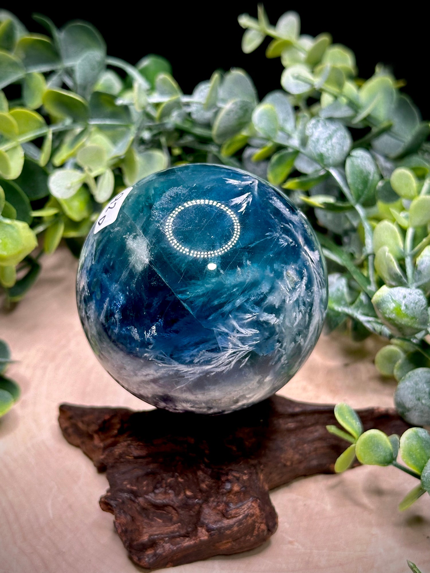 High Quality Feather Fluorite Spheres