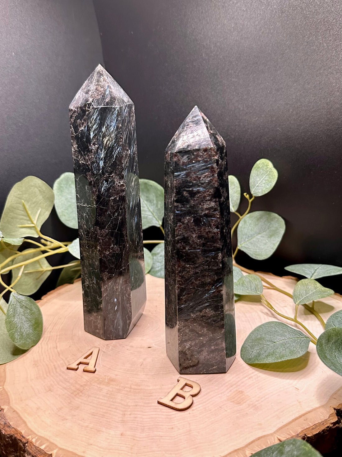 Natural Astrophyllite Obelisk Towers