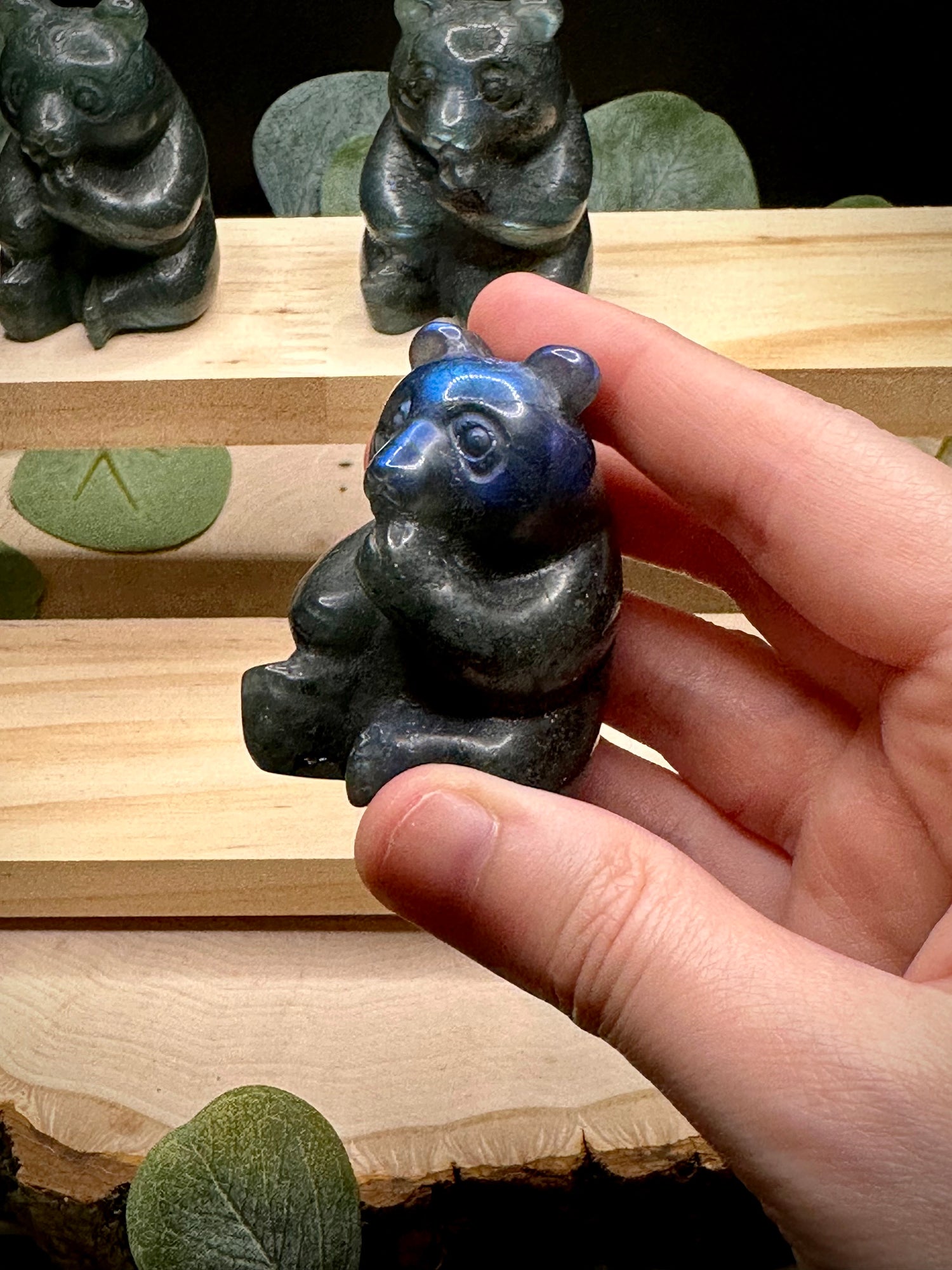 Labradorite Bear Carvings