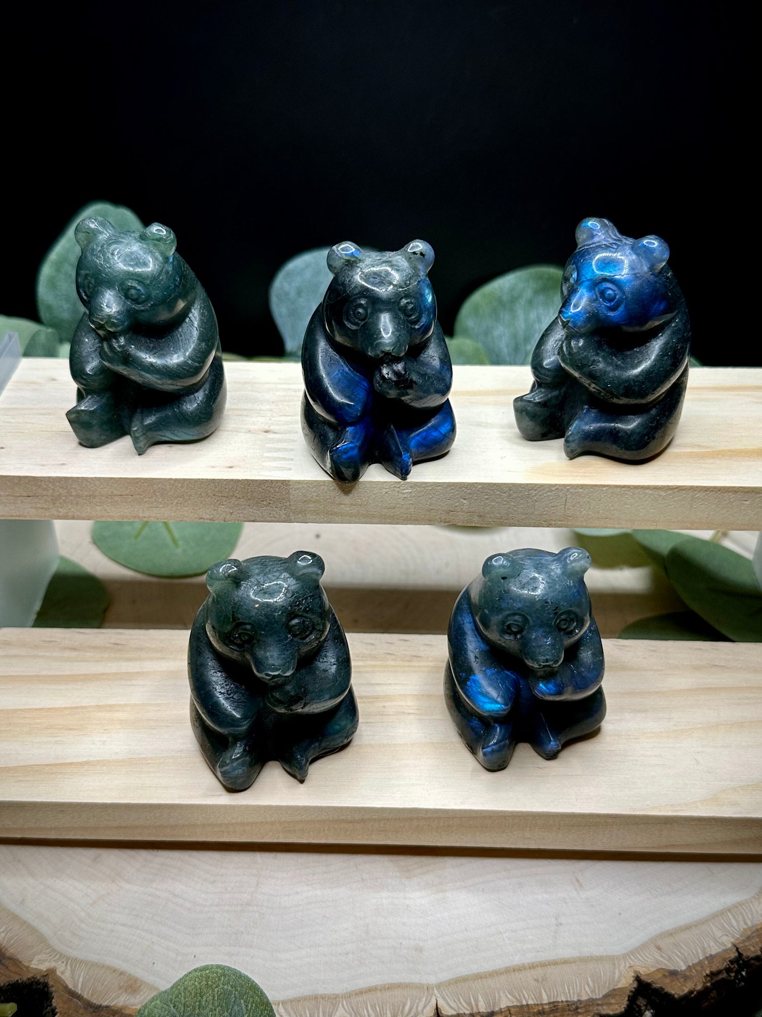 Labradorite Bear Carvings