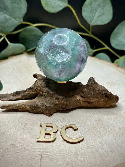 Rainbow fluorite Spheres