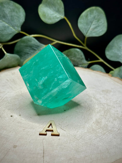 Baja Blast Green Fluorite Floating Cubes