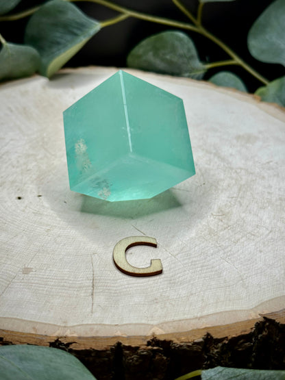 Baja Blast Green Fluorite Floating Cubes