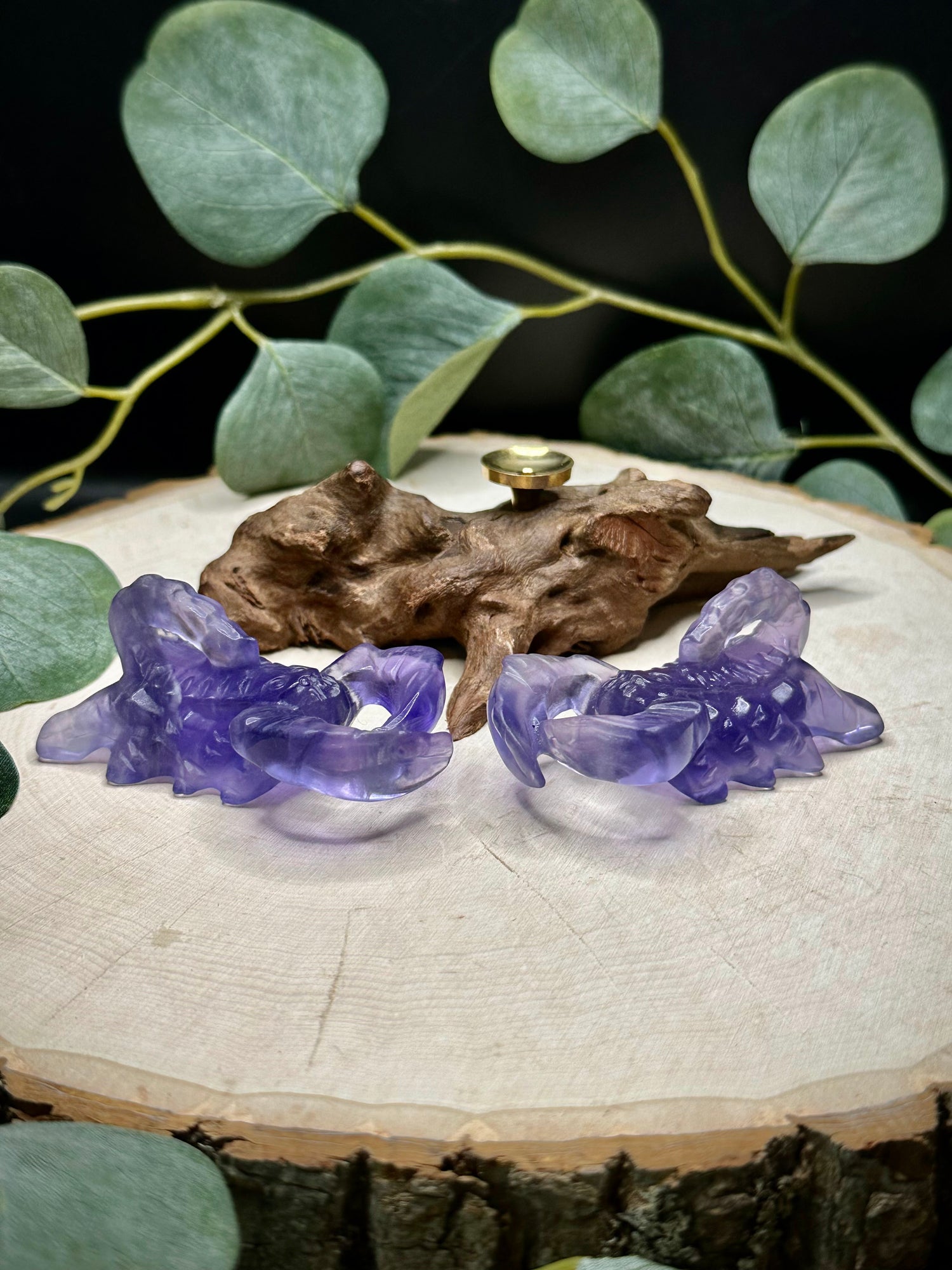 Fluorite Scorpion Carvings