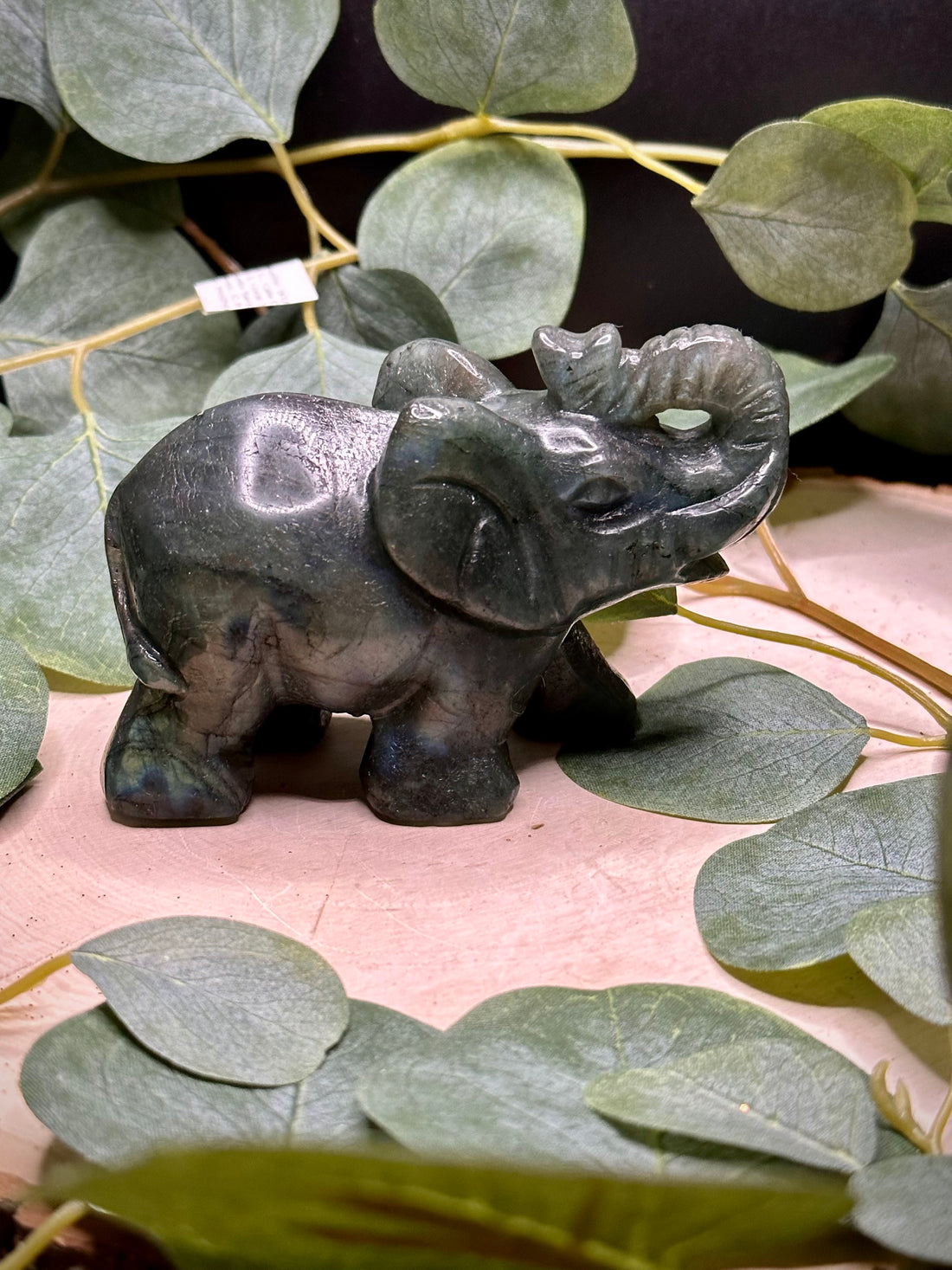 Labradorite Elephant Carving