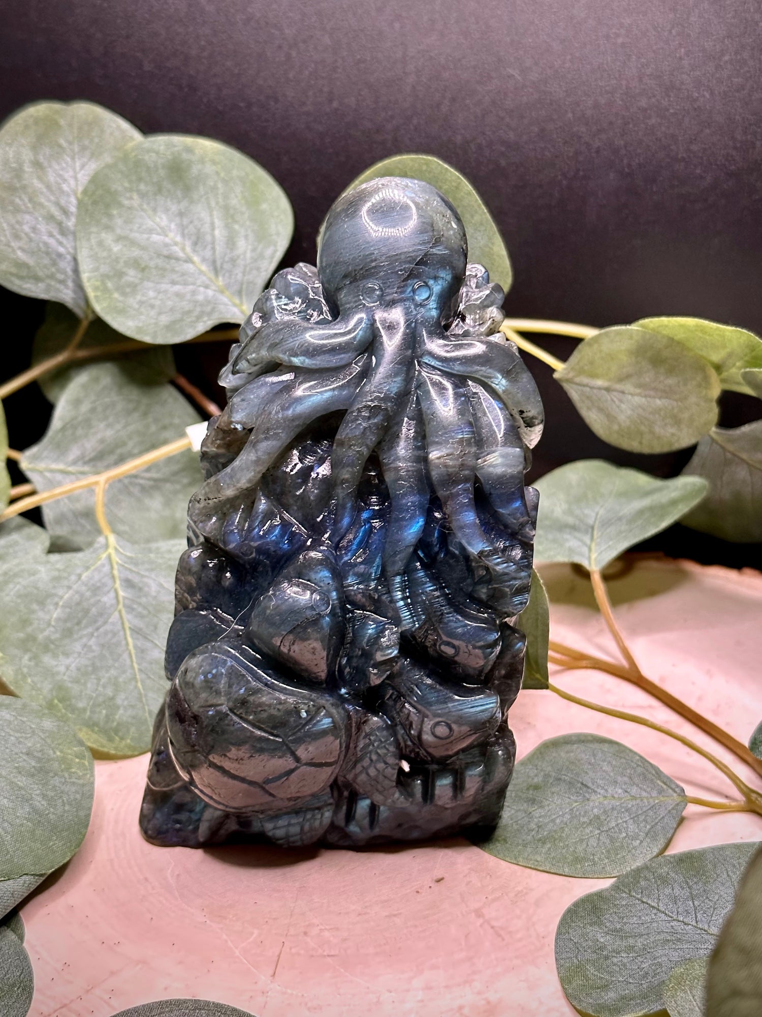 Labradorite Sea Creatures Carving