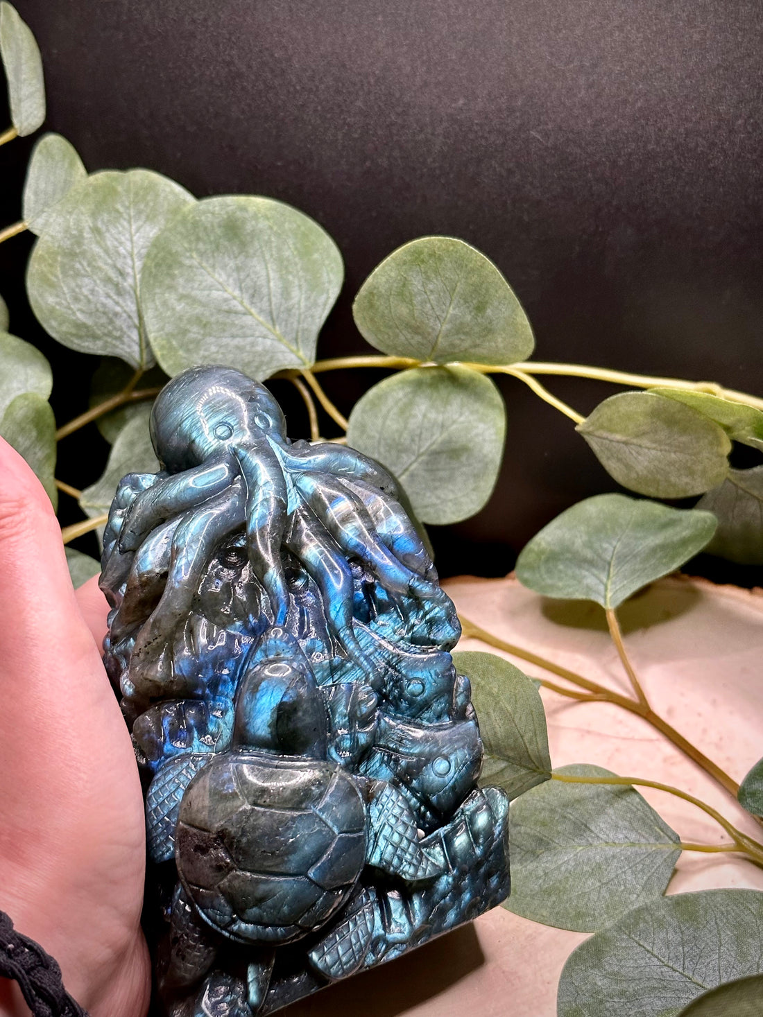 Labradorite Sea Creatures Carving