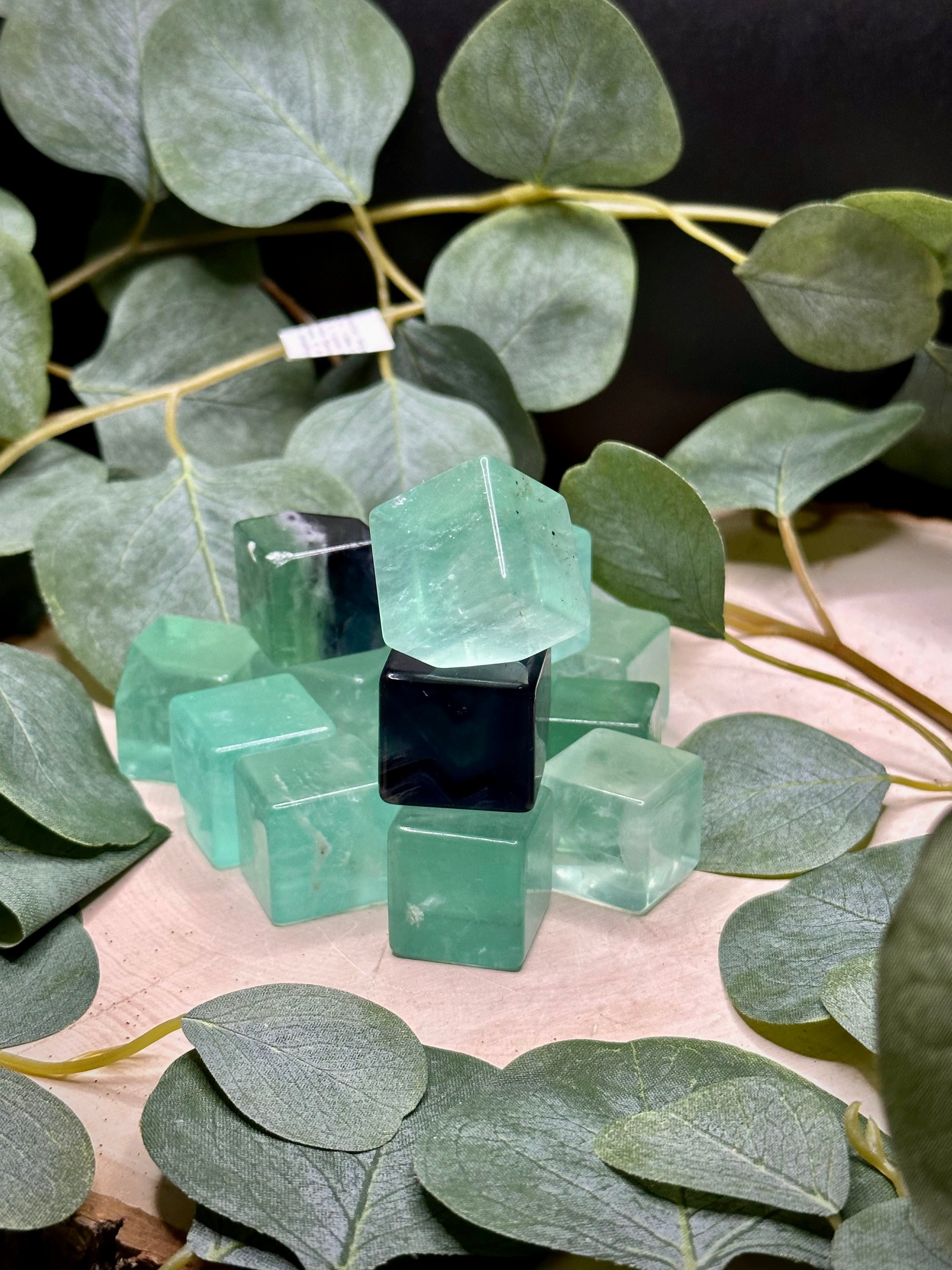 Small Floating Fluorite Cubes