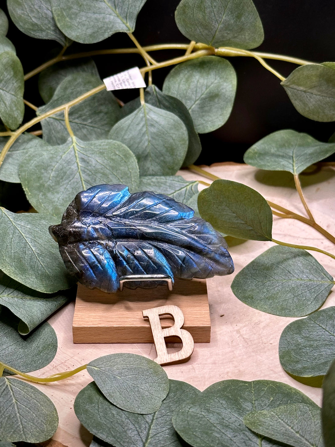 Labradorite Feather/leaf  Carving