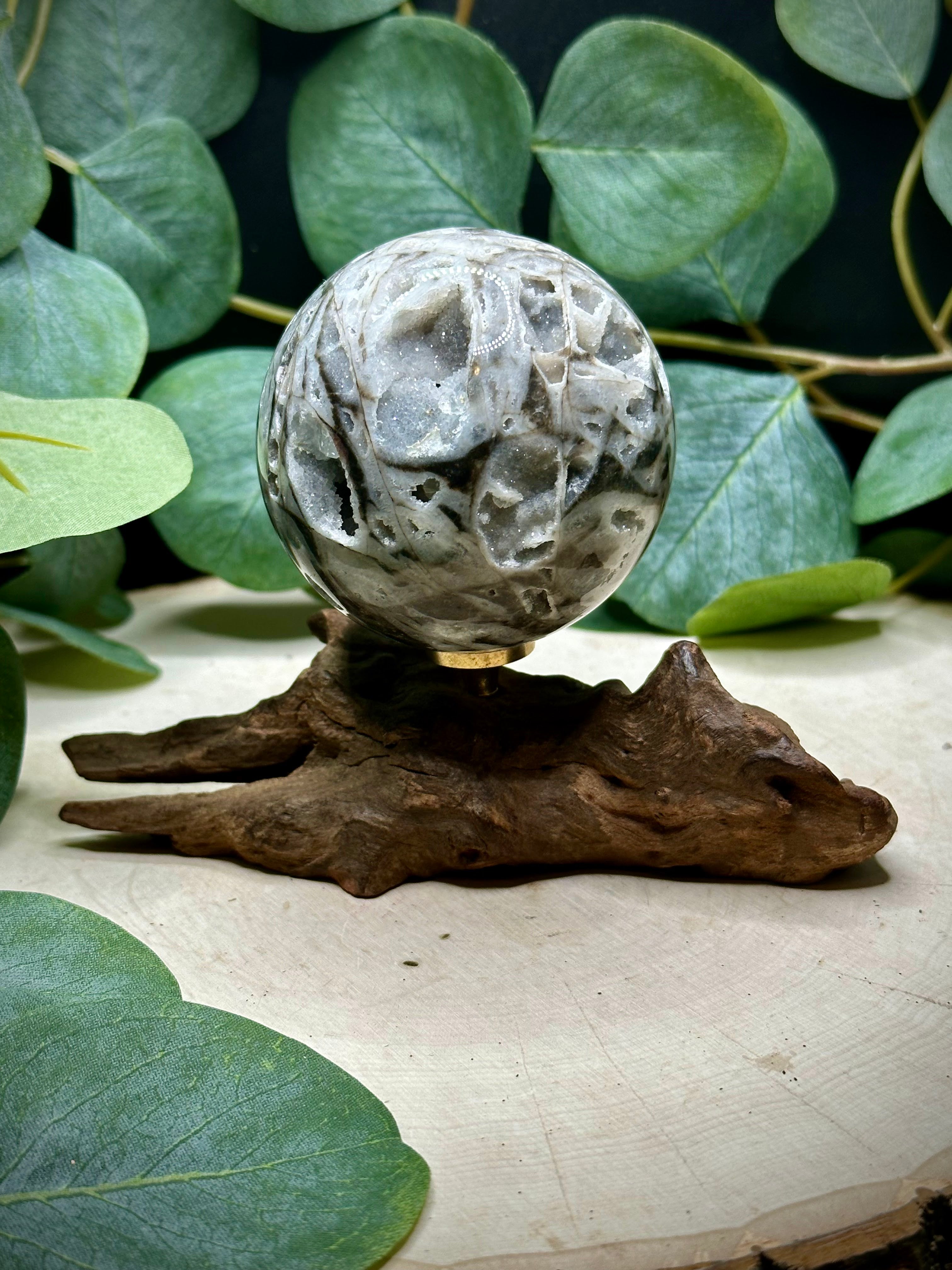 Sphalerite Spheres with Druzy