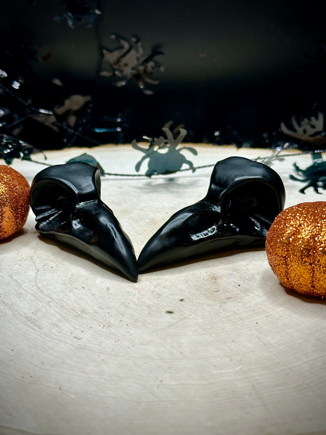 Raven Skull Carvings