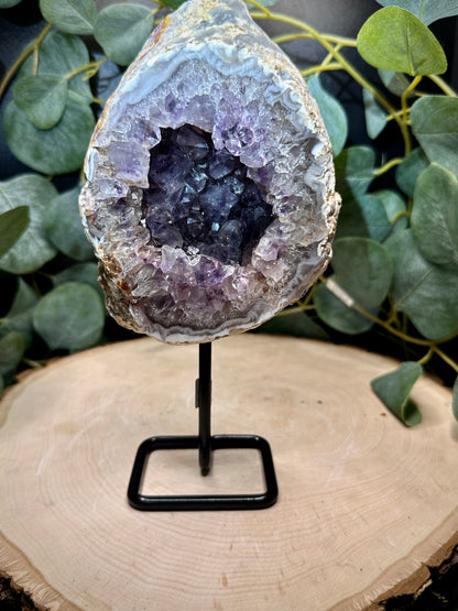 Amethyst Geodes on Stand