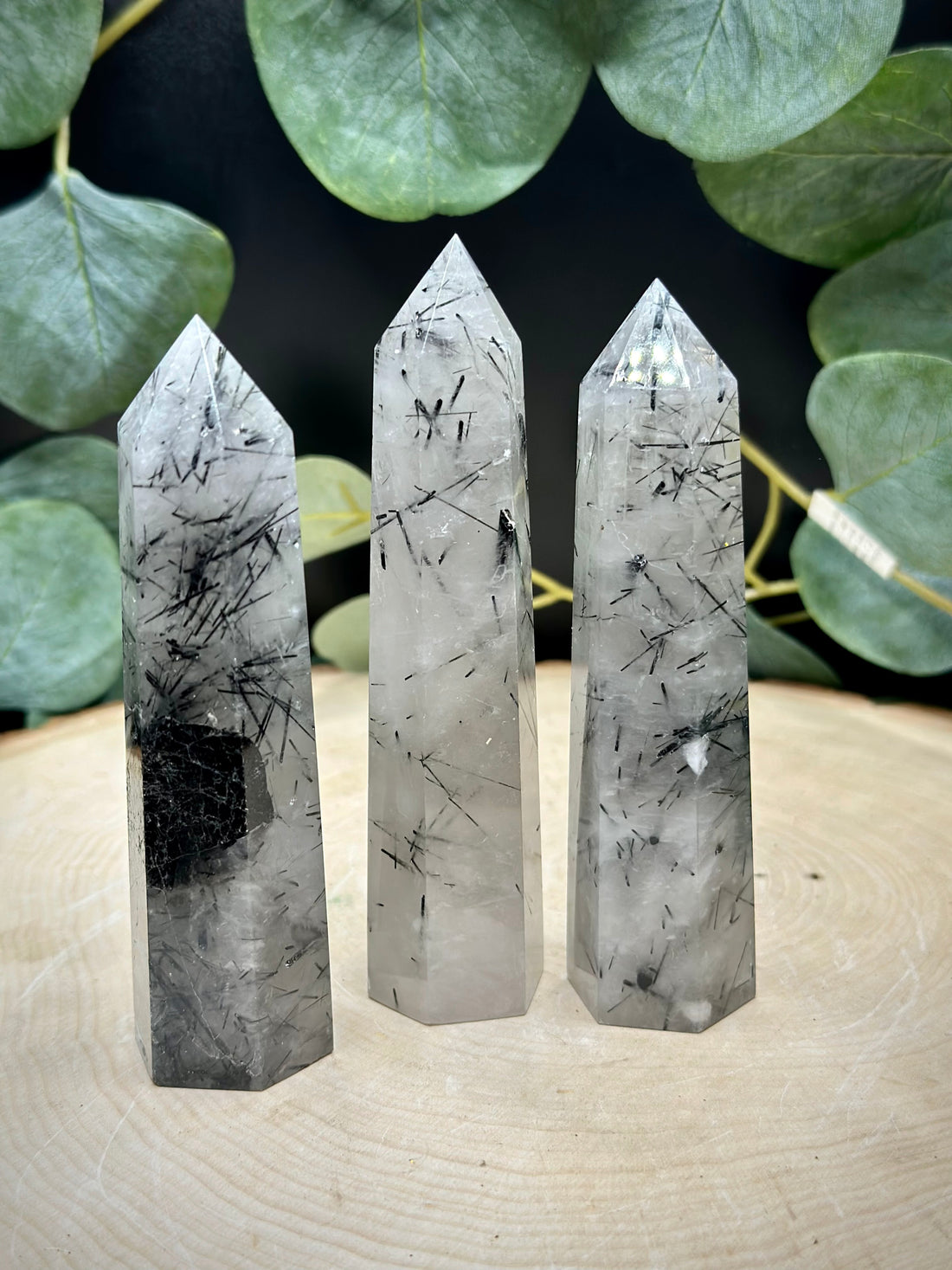 Black Tourmalinated Quartz Towers