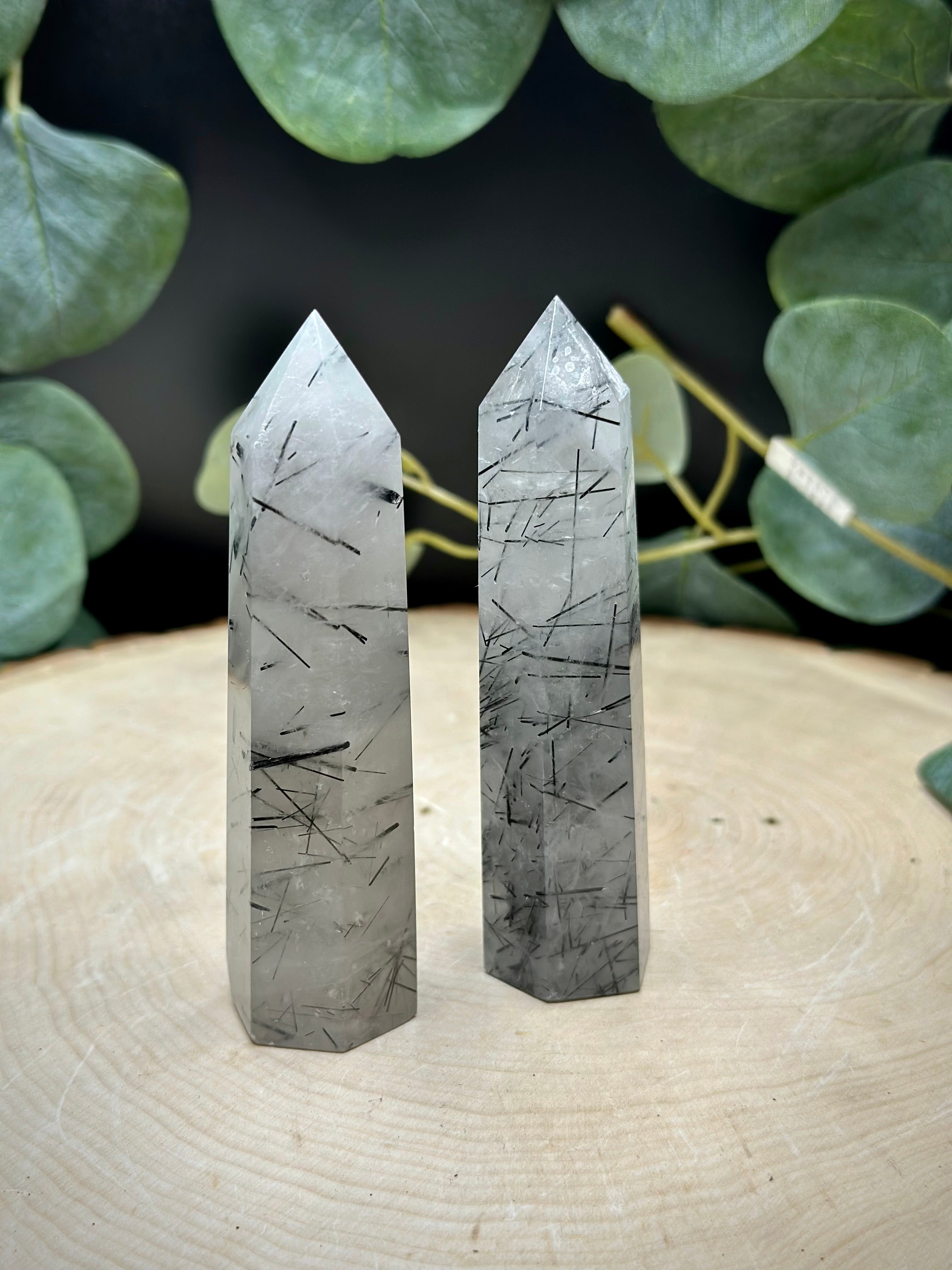 Black Tourmalinated Quartz Towers