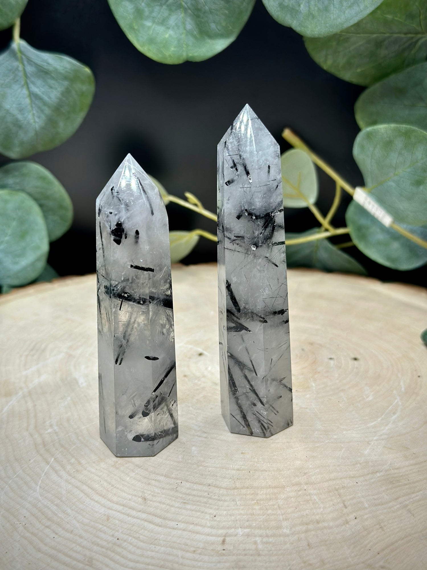 Black Tourmalinated Quartz Towers