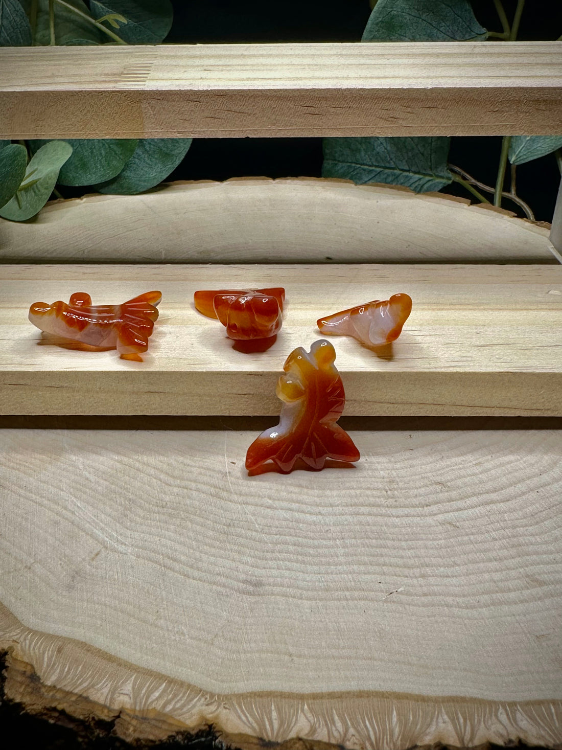 Carnelian Fish Bead Carving