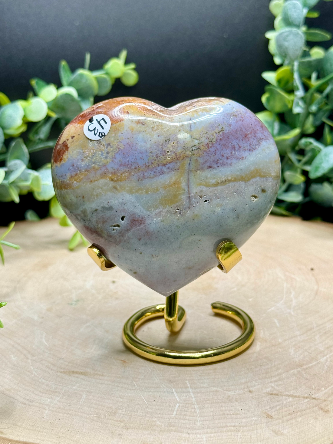 Sea Jasper Heart Carvings