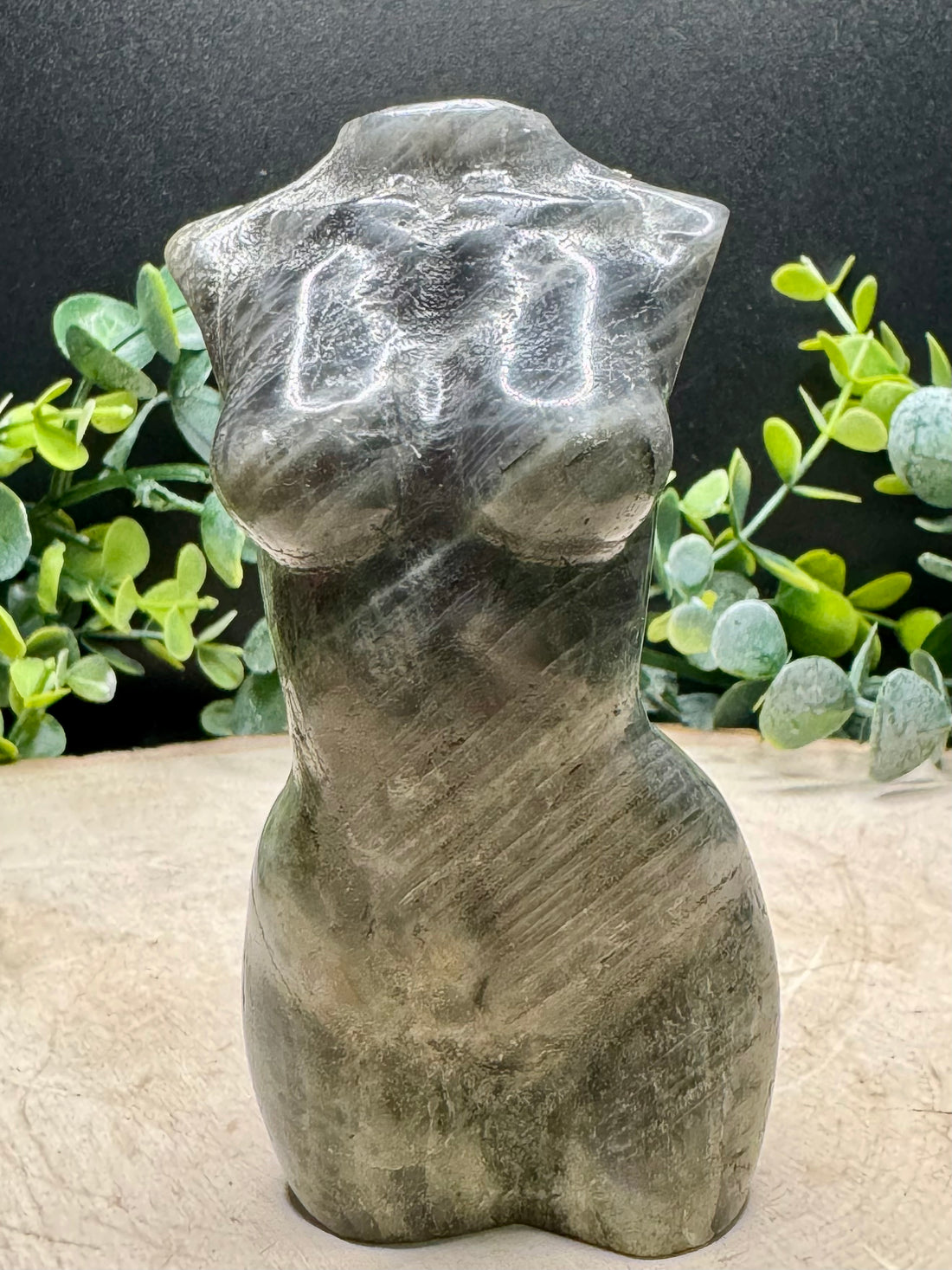 Purple Labradorite Goddess Body Carving