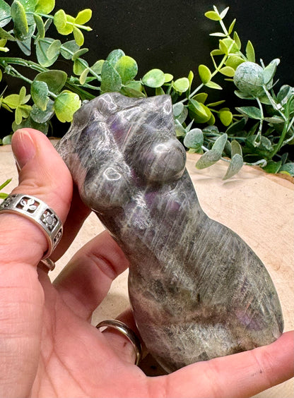 Purple Labradorite Goddess Body Carving