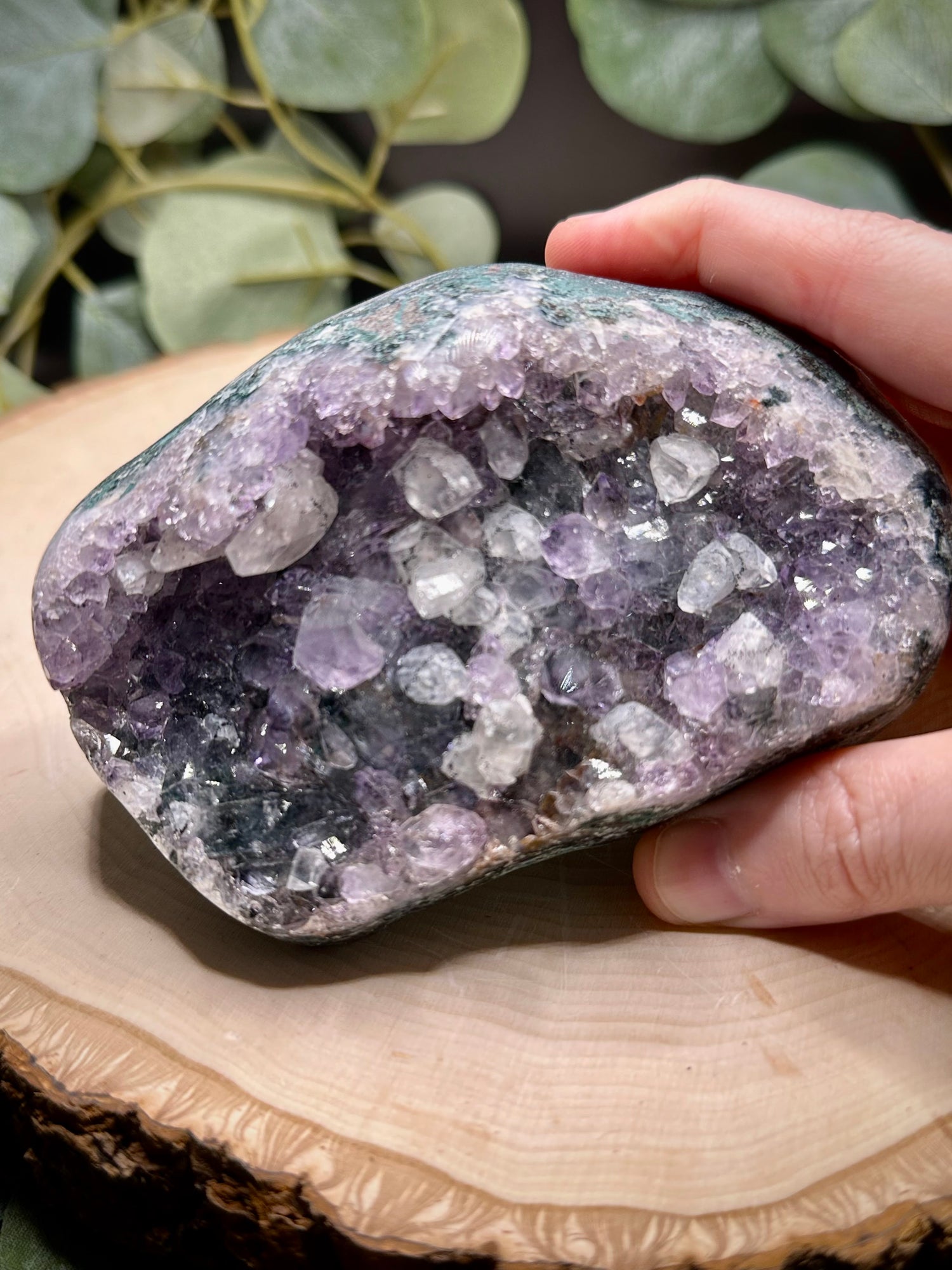 Brazilian Agate Amethyst Clusters