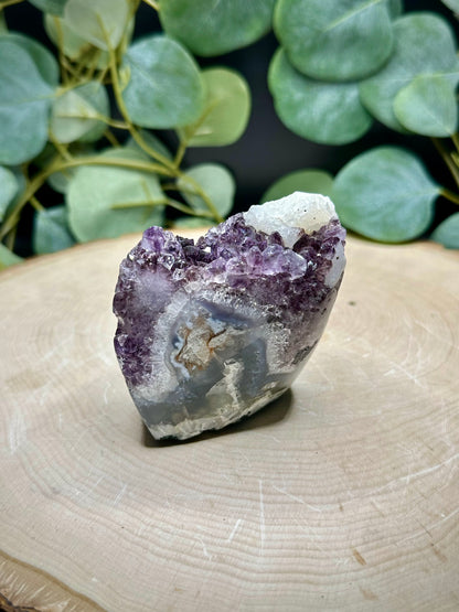 Brazilian Agate Amethyst Clusters