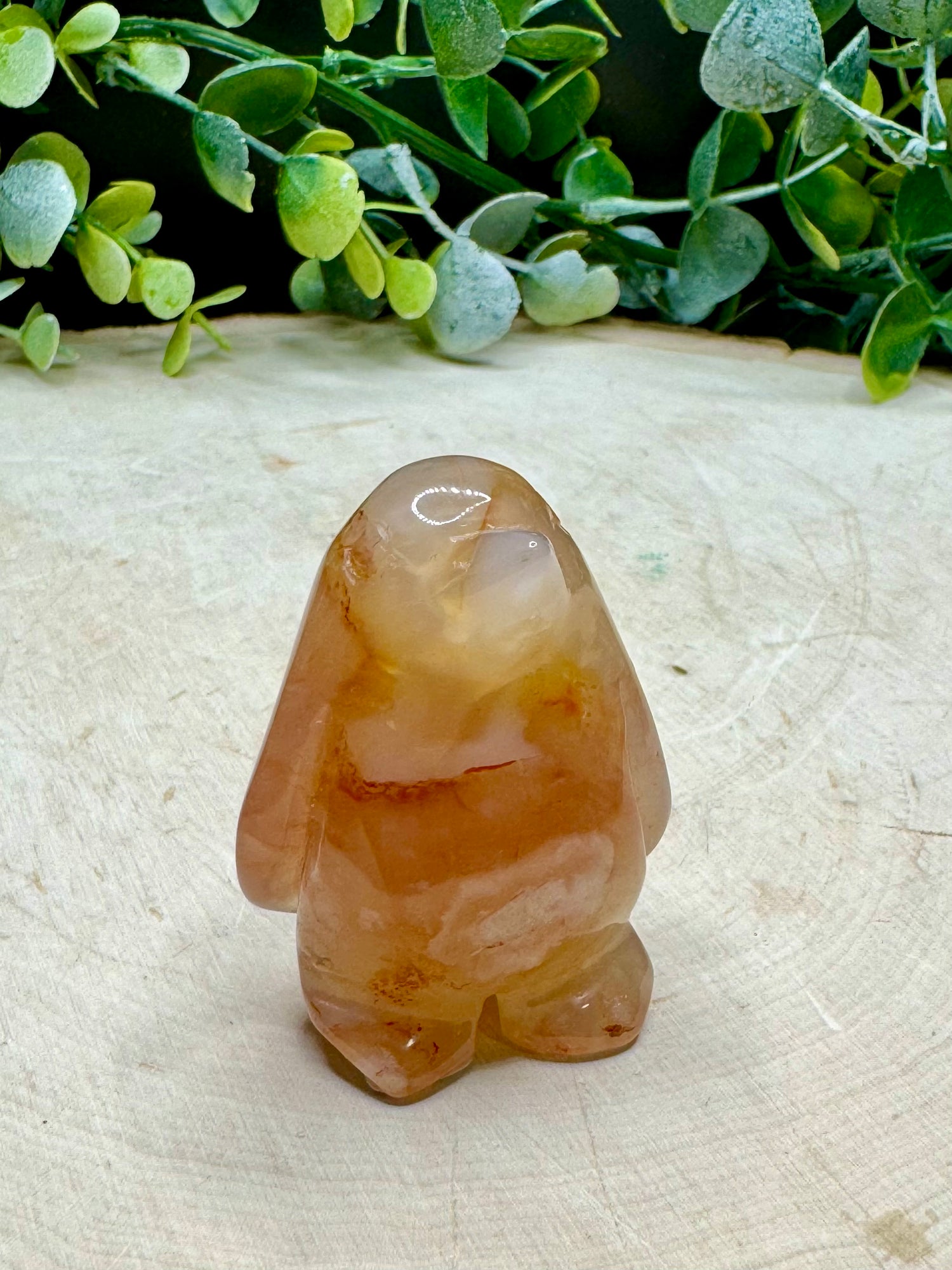 Flower Agate Penguin Carvings