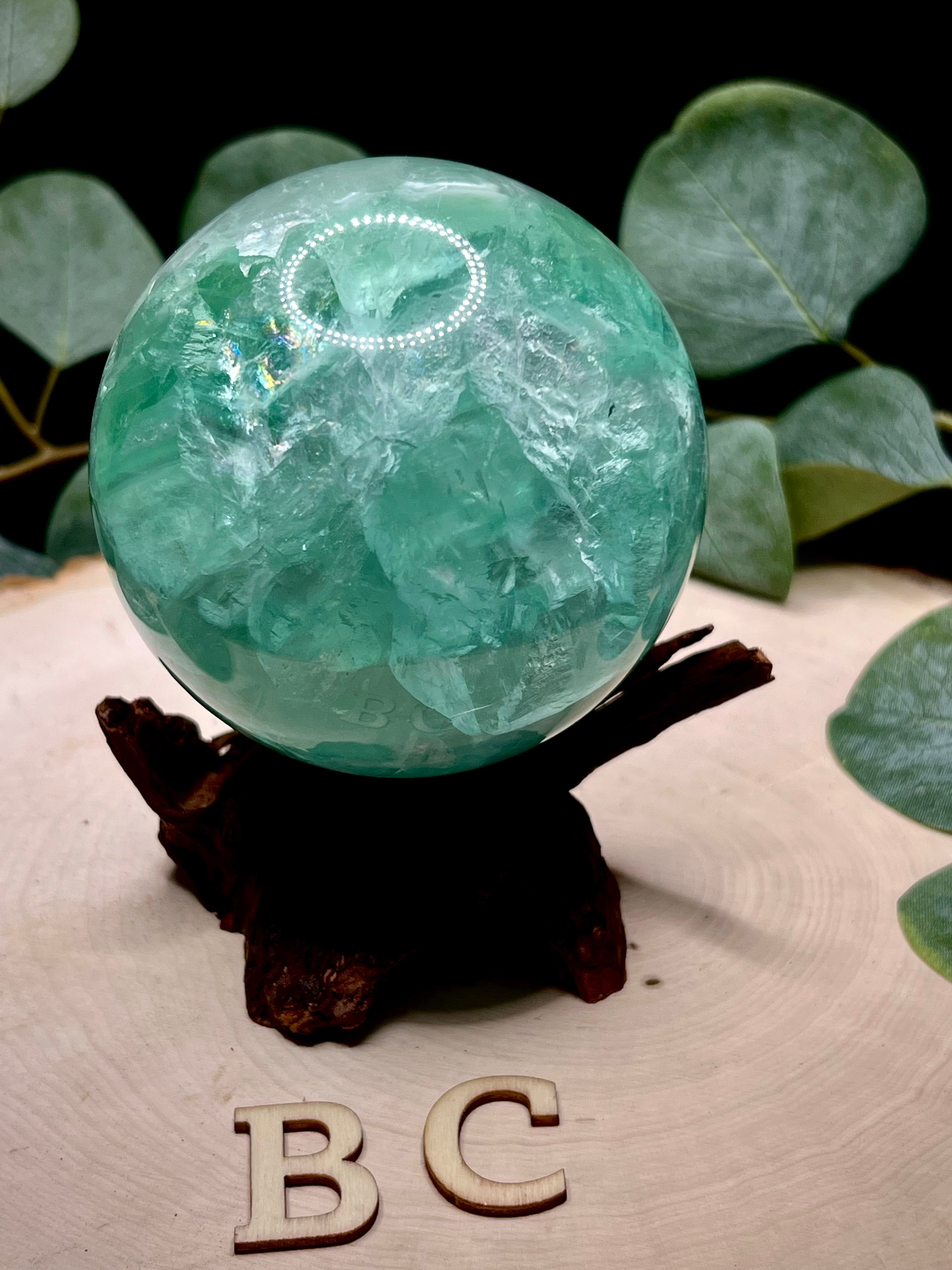 Large Green Fluorite Spheres