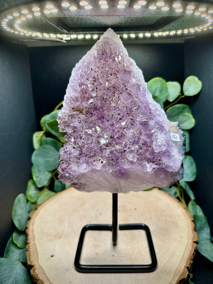 Brazilian Amethyst Statement Cluster on Stand