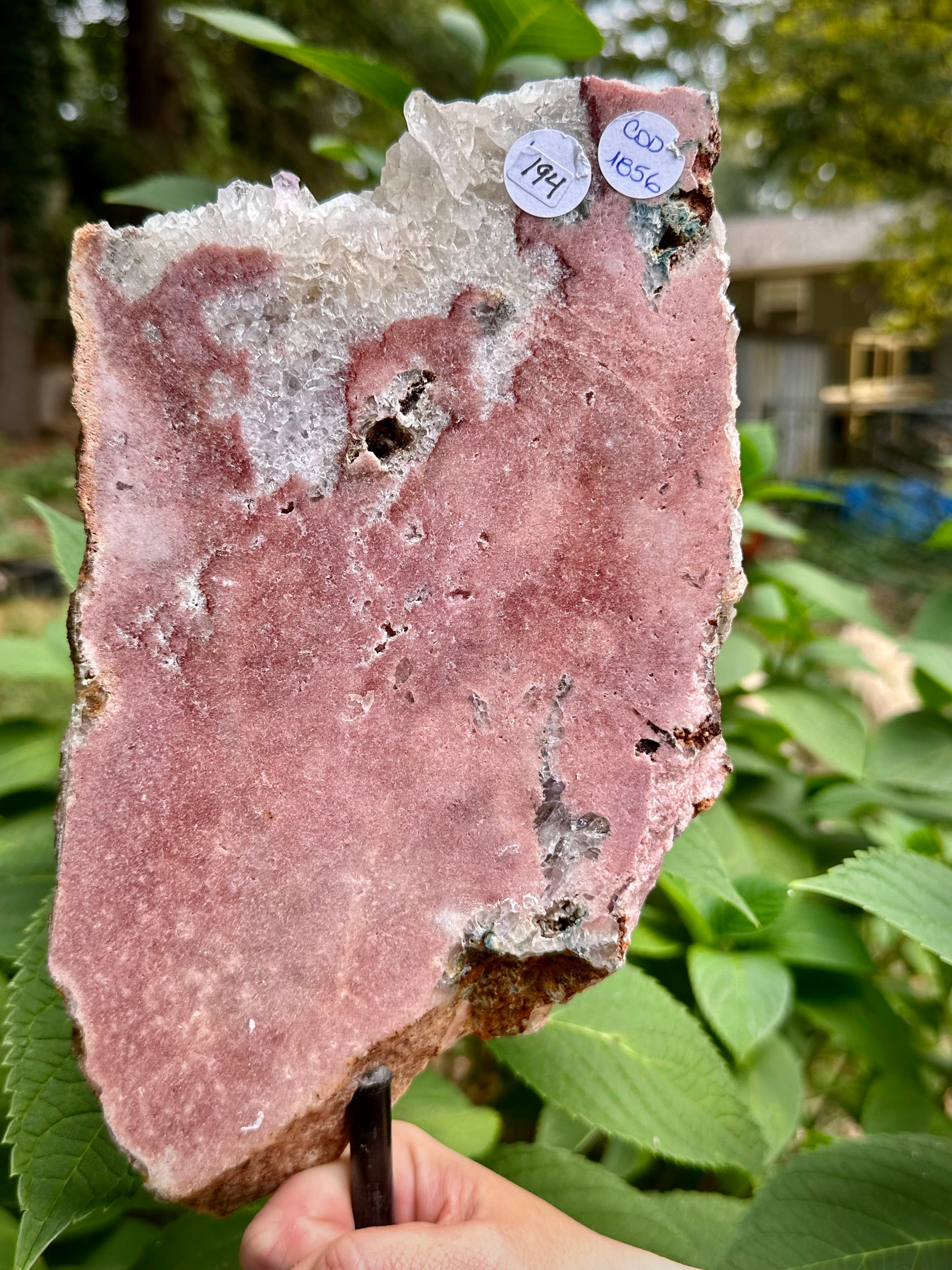 Pink Amethyst Slab on Stand 