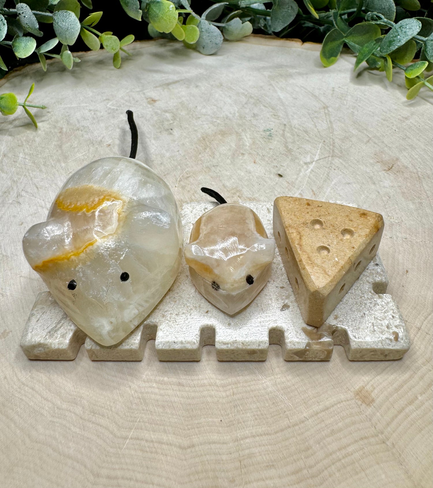 Marble Mice &amp; Cheese Carvings