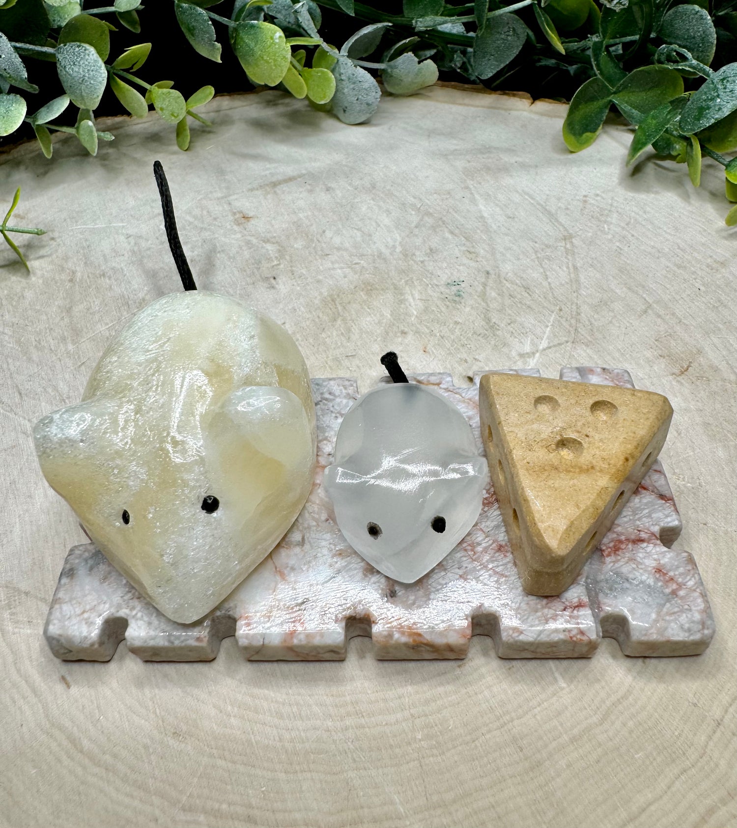 Marble Mice &amp; Cheese Carvings