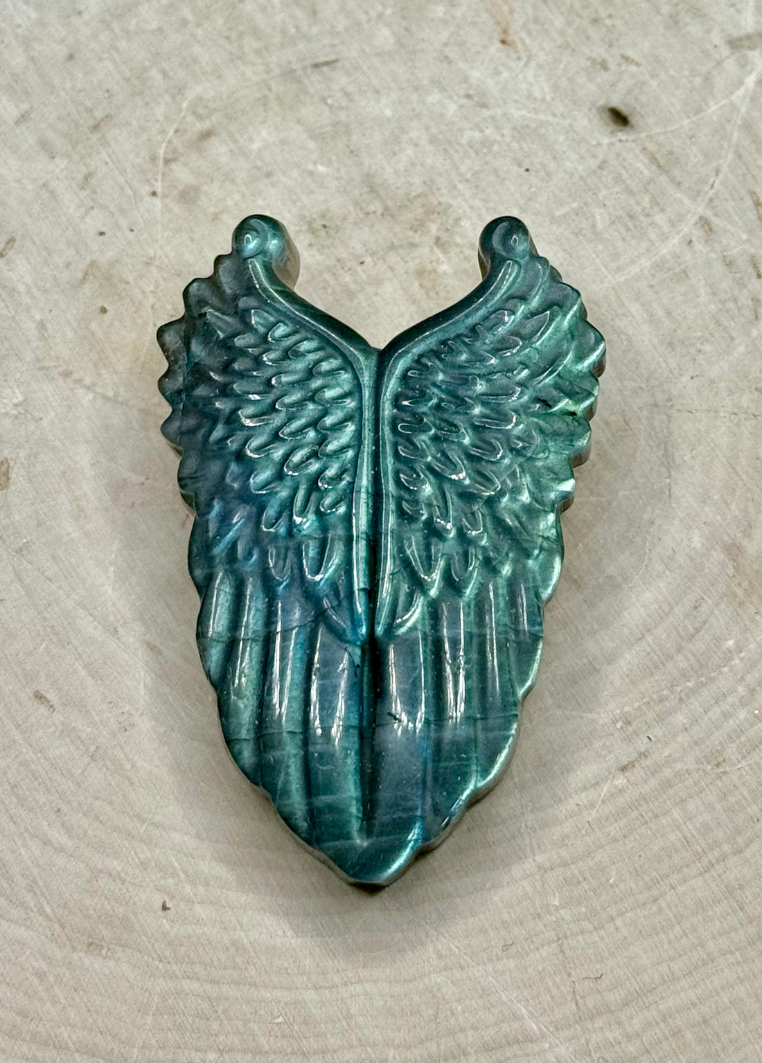 Labradorite Wing Carvings