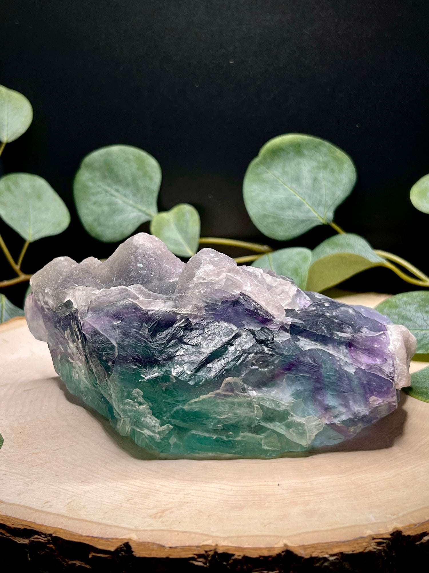 Raw Rainbow Fluorite Statement