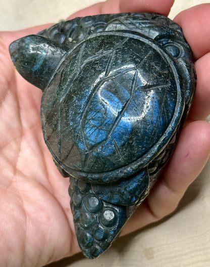 Labradorite Sea Turtle Carvings