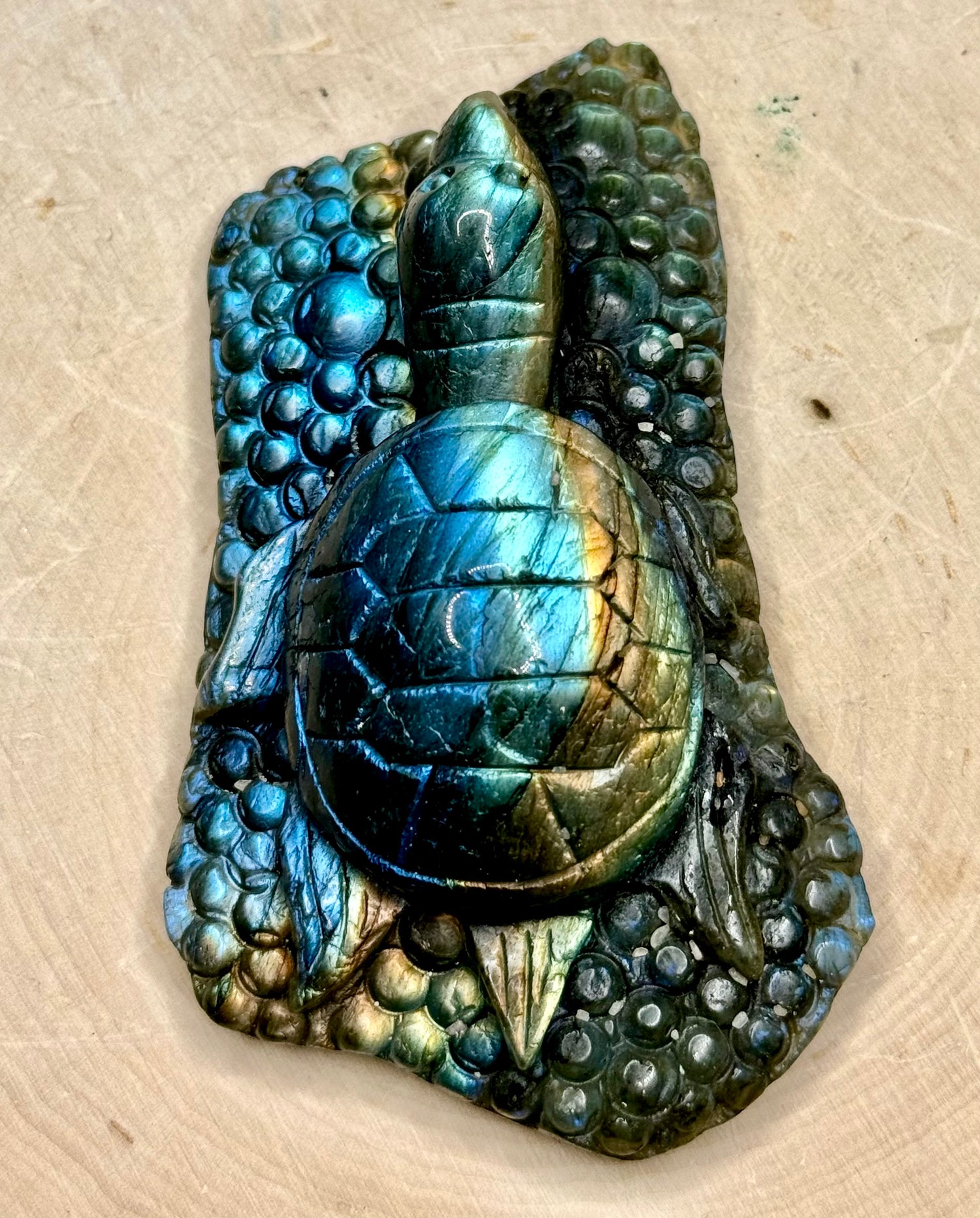 Labradorite Sea Turtle Carvings