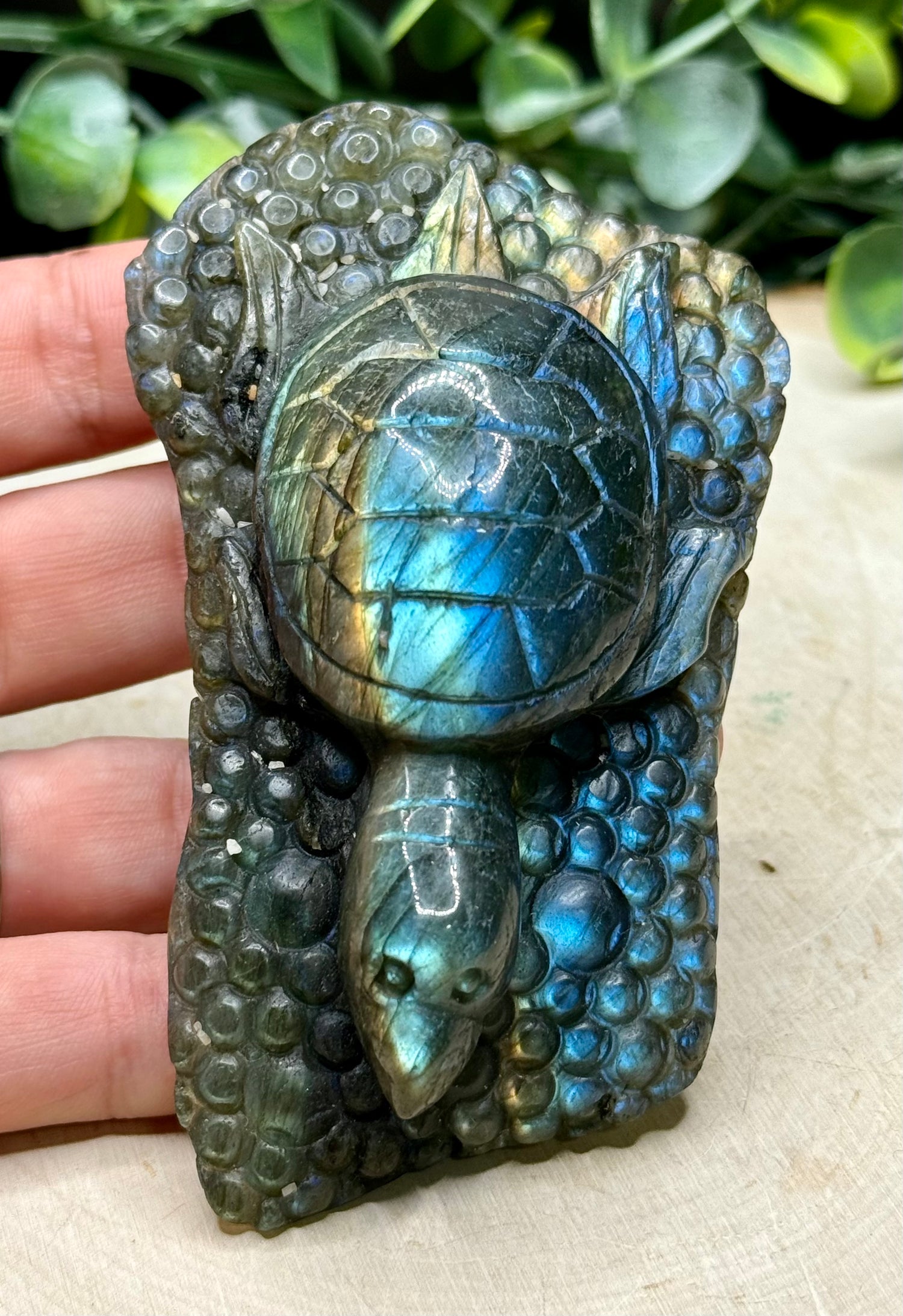 Labradorite Sea Turtle Carvings