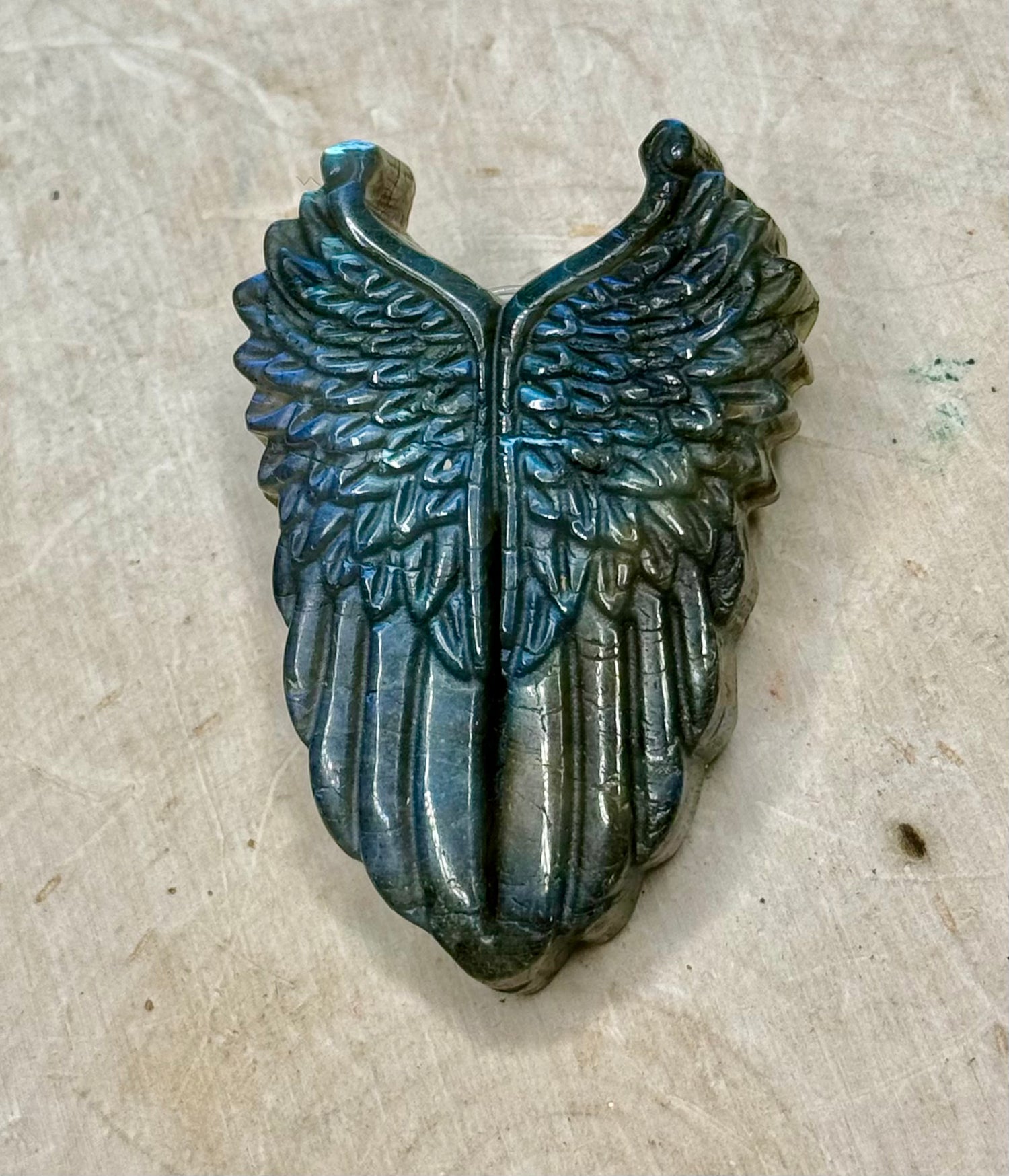 Labradorite Wing Carvings