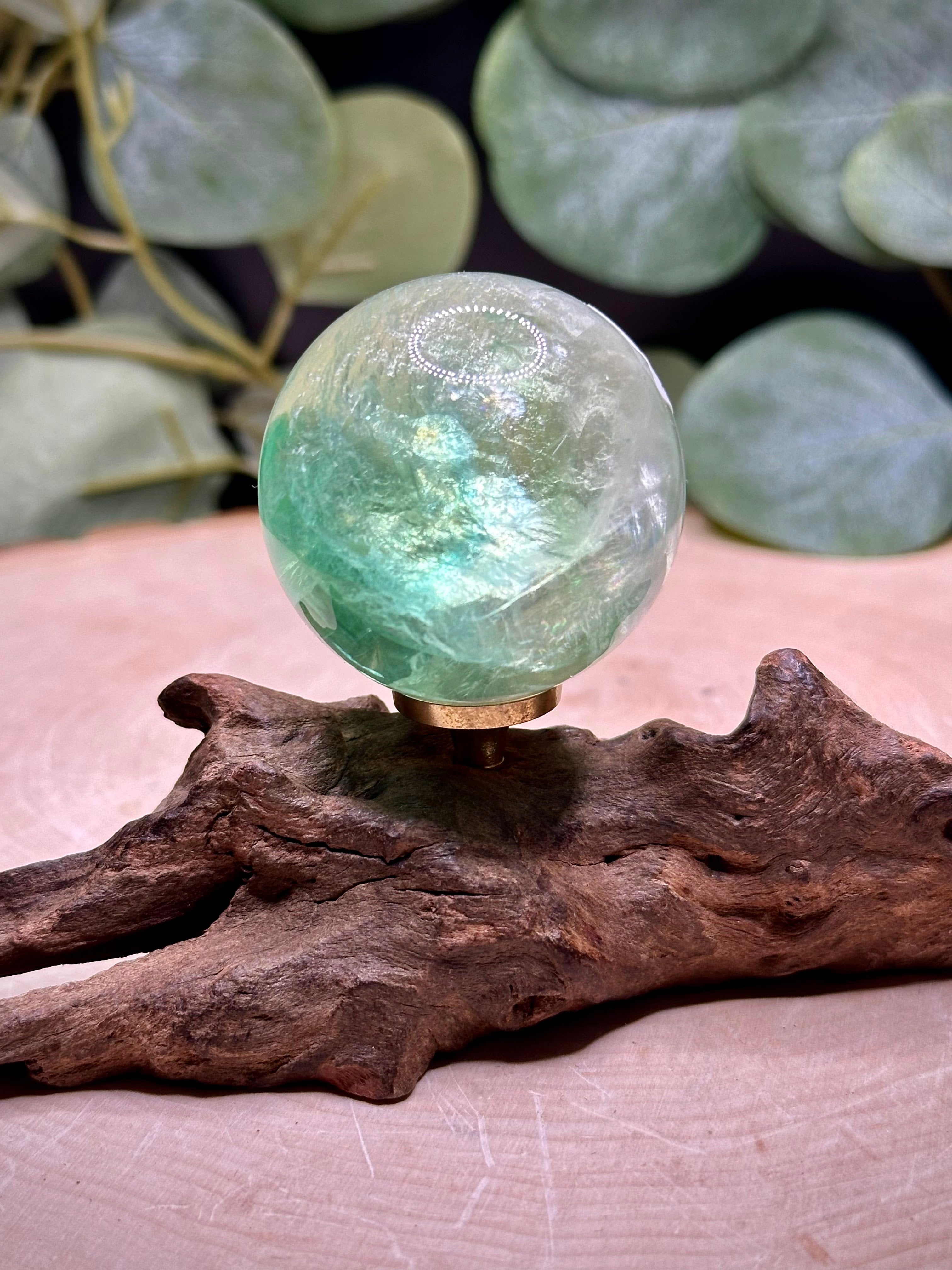 Rainbow Green Fluorite Spheres