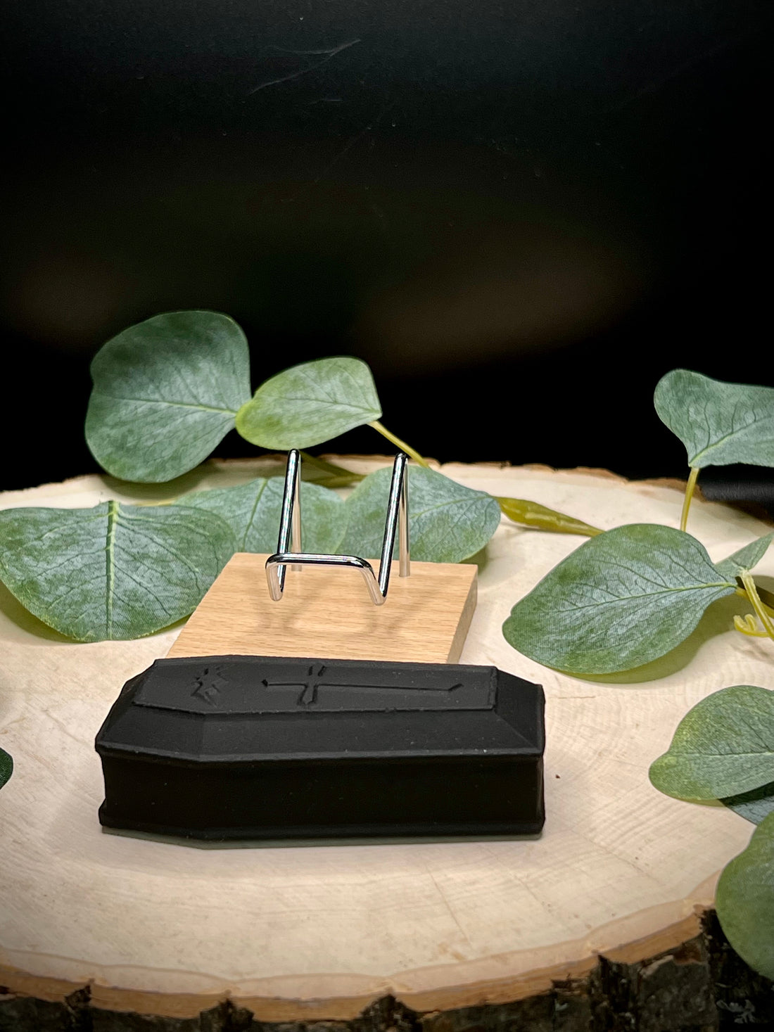 Obsidian Coffin Carving