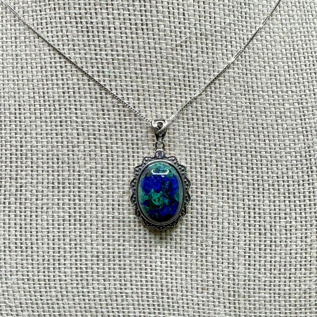 Azurite and Malachite Pendant